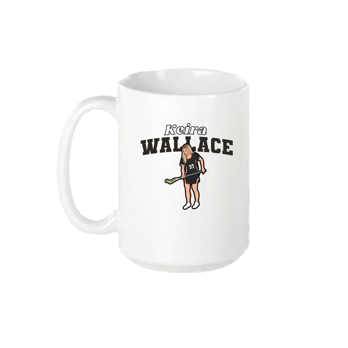15oz Coffee Mug — Name Arch in White