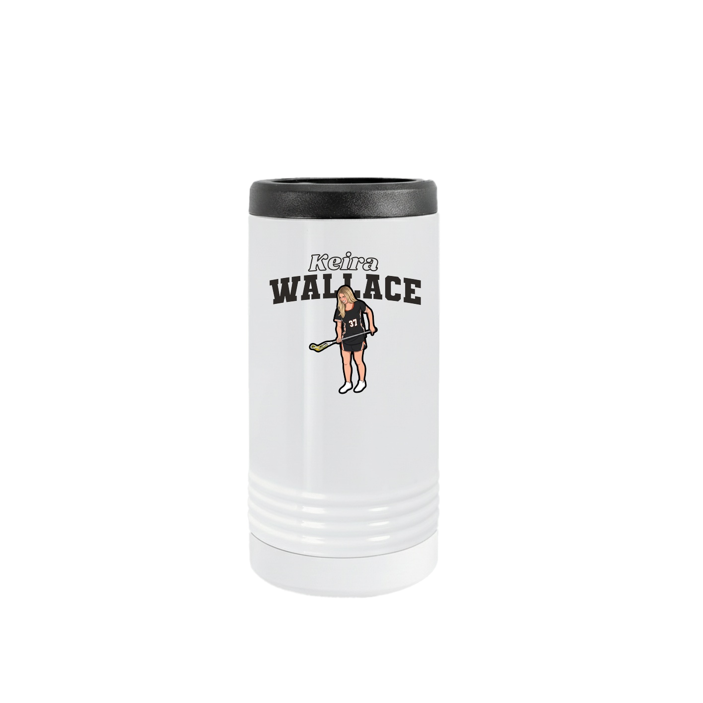 Slim Beverage Holder — Name Arch in White