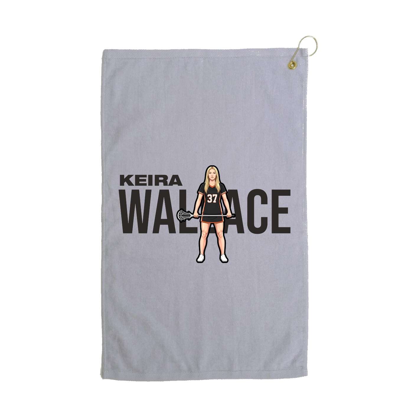 Golf Towel — Player Name in Grey