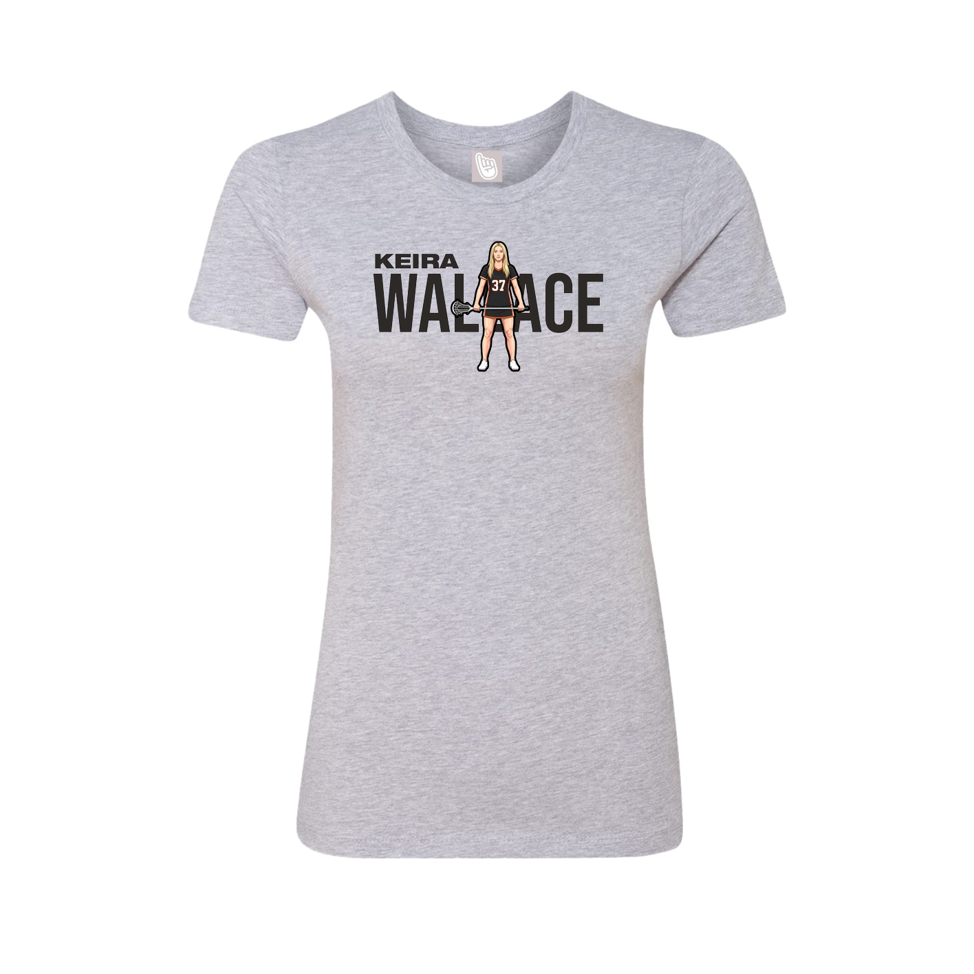 Womens Tee — Player Name in Grey