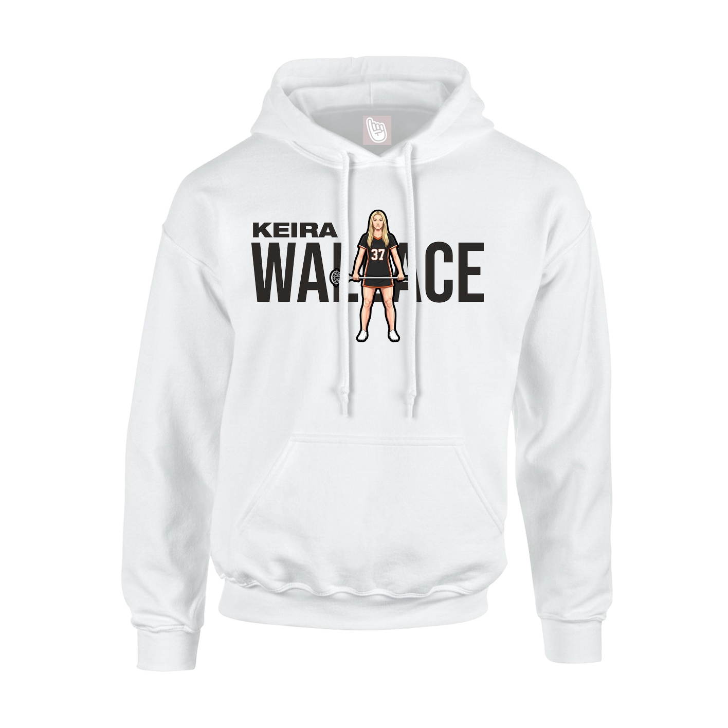 Youth Hoodie — Player Name in White