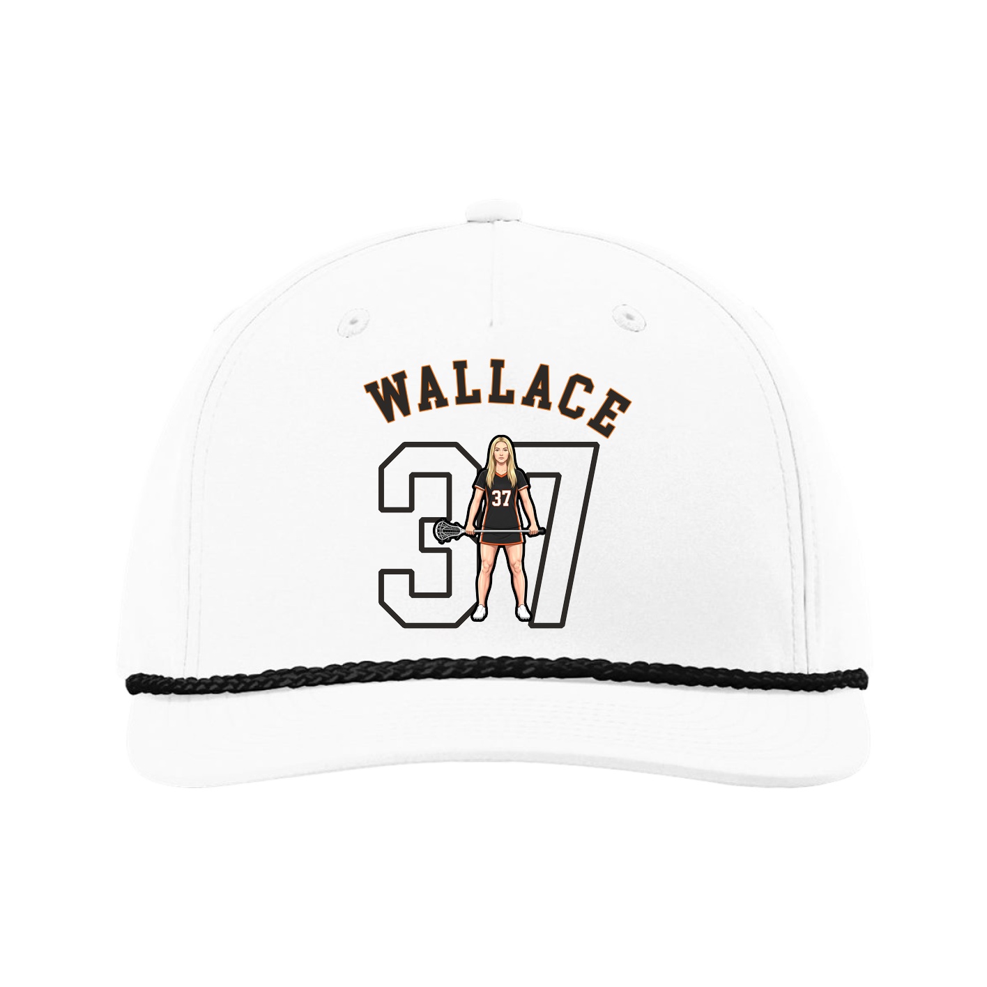 Five-Panel Classic Rope Cap — Shirsey Arch in White