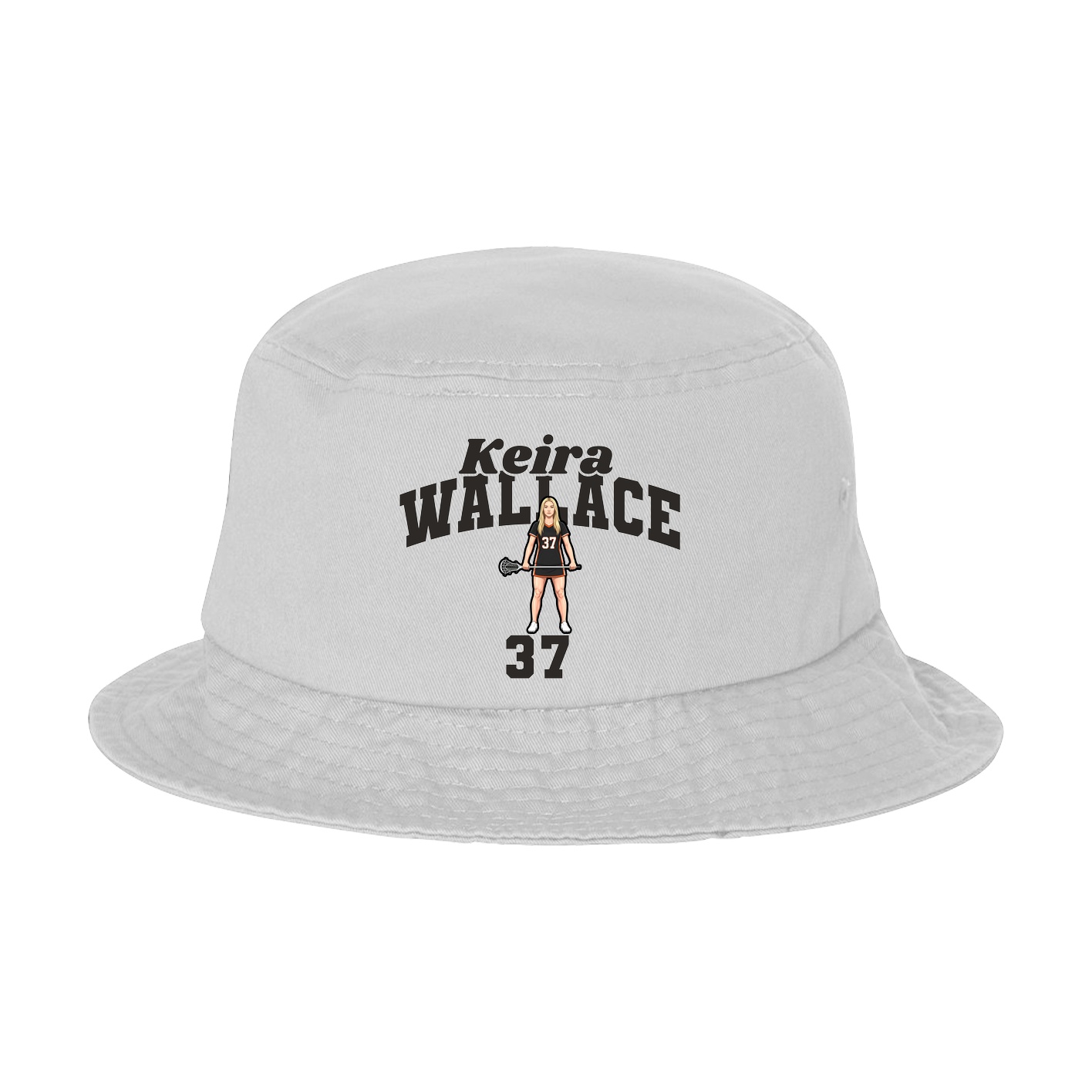 Bucket Cap — Signature Arch in White
