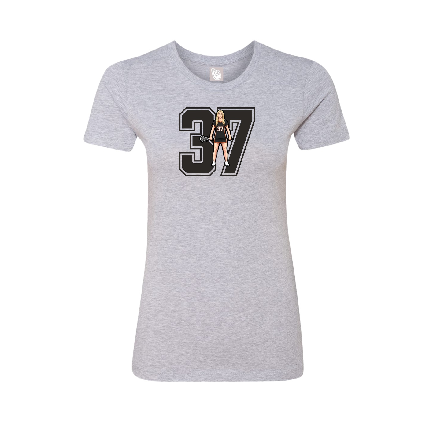 Womens Tee — Number in Grey