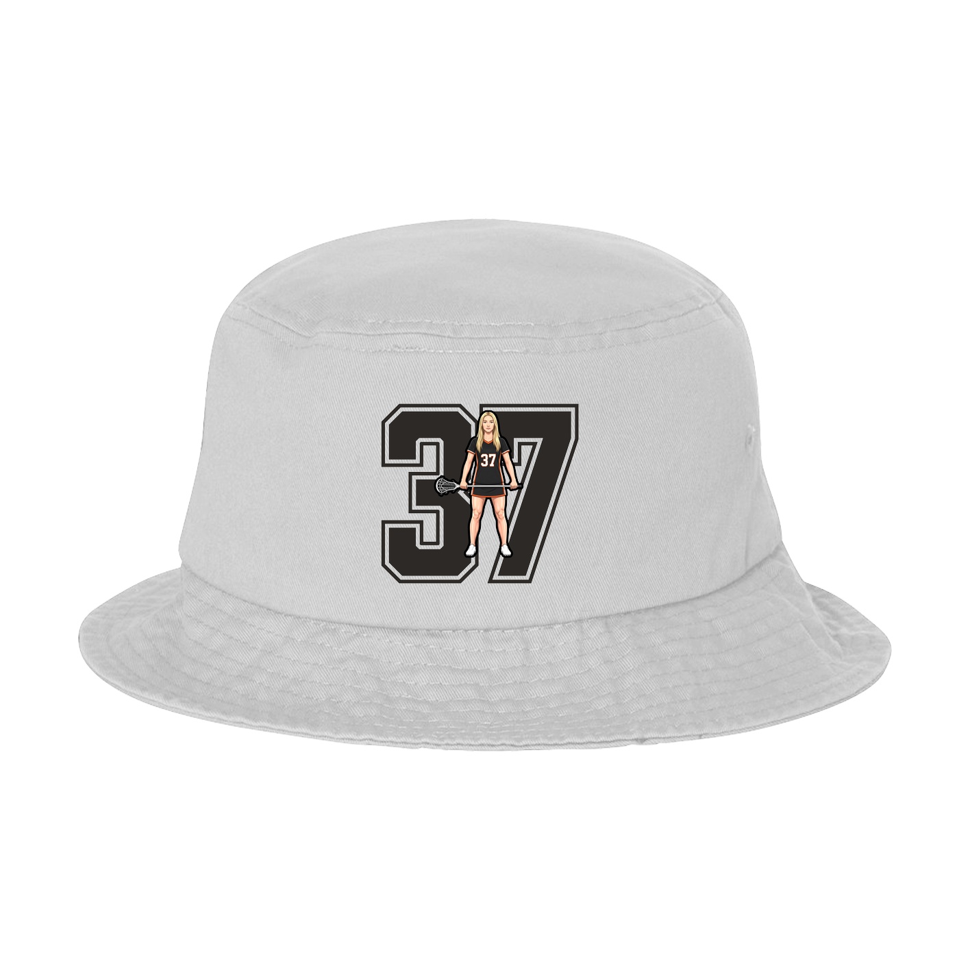 Bucket Cap — Number in White