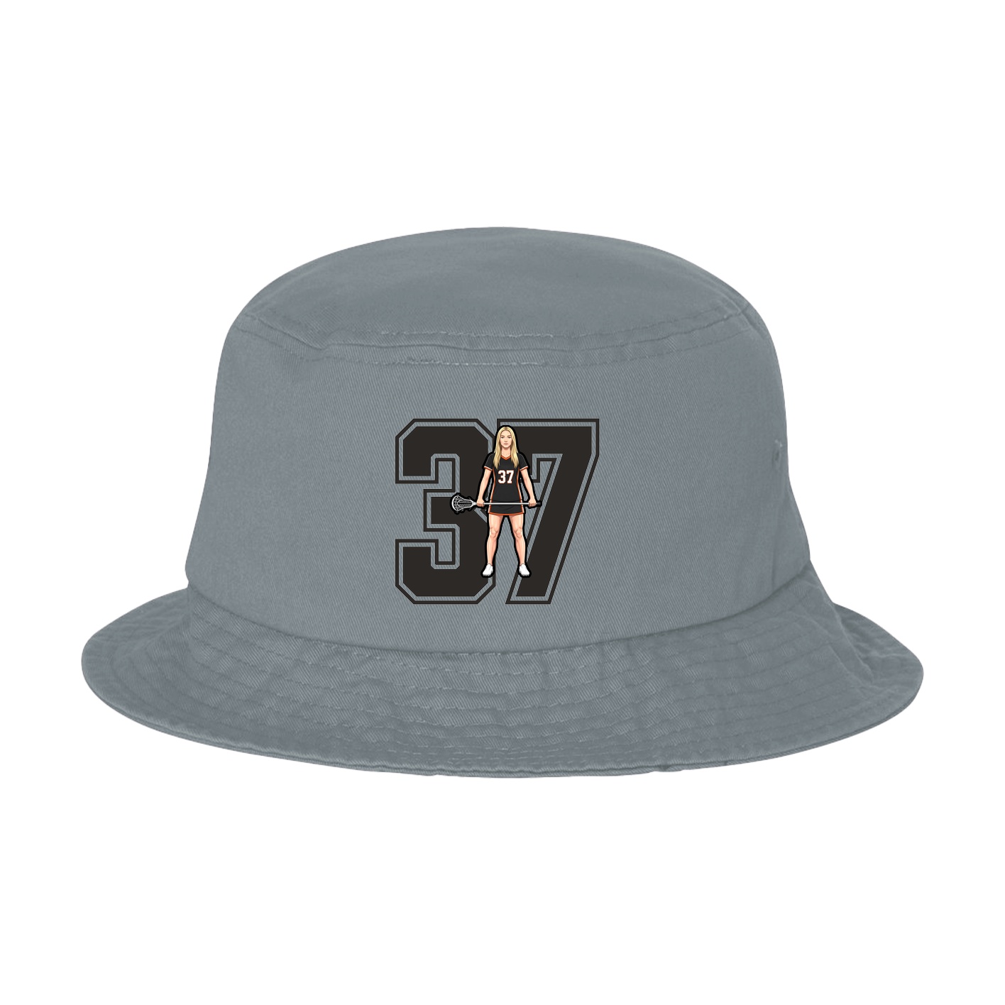 Bucket Cap — Number in Grey