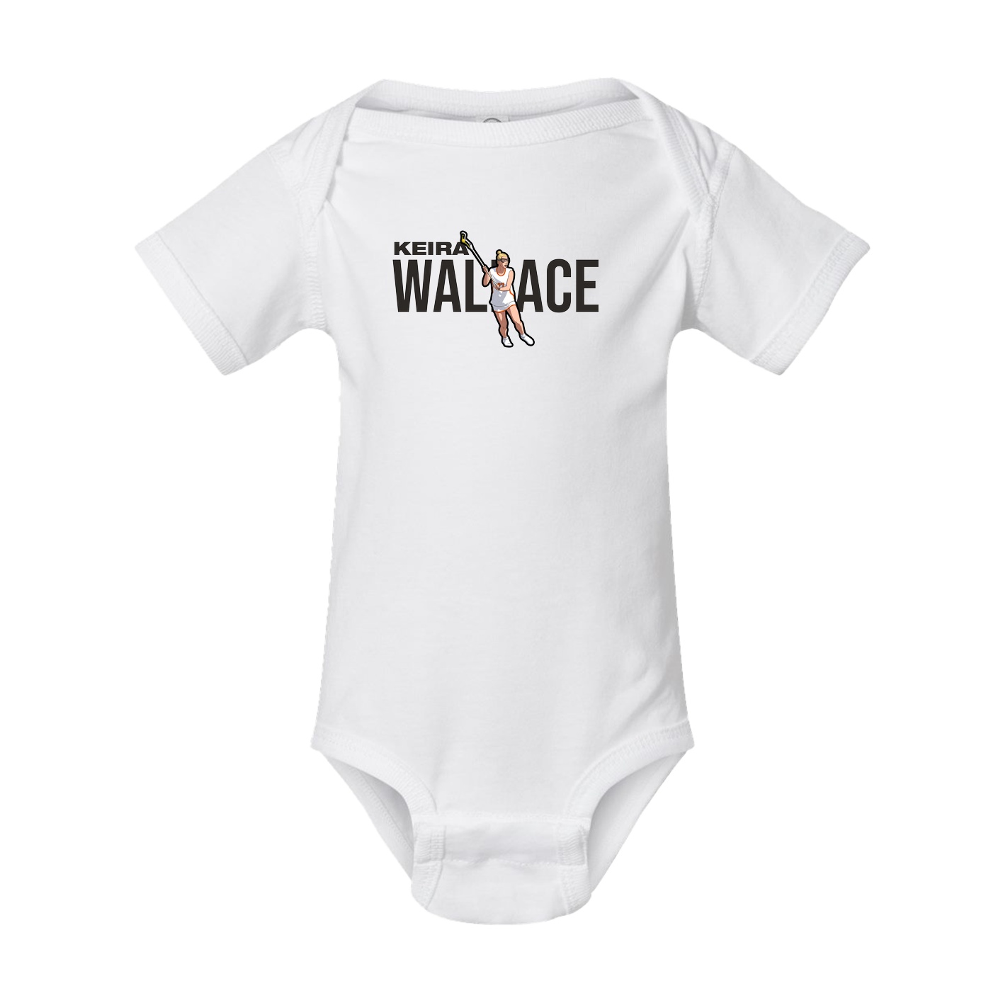 Baby Onesie — Player Name in White