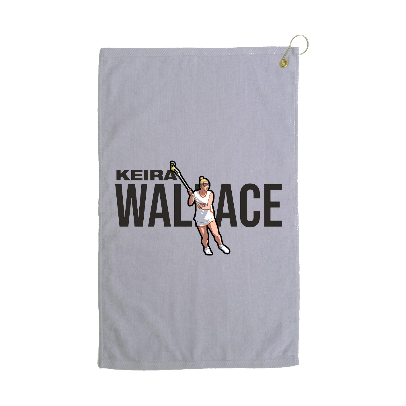 Golf Towel — Player Name in Grey