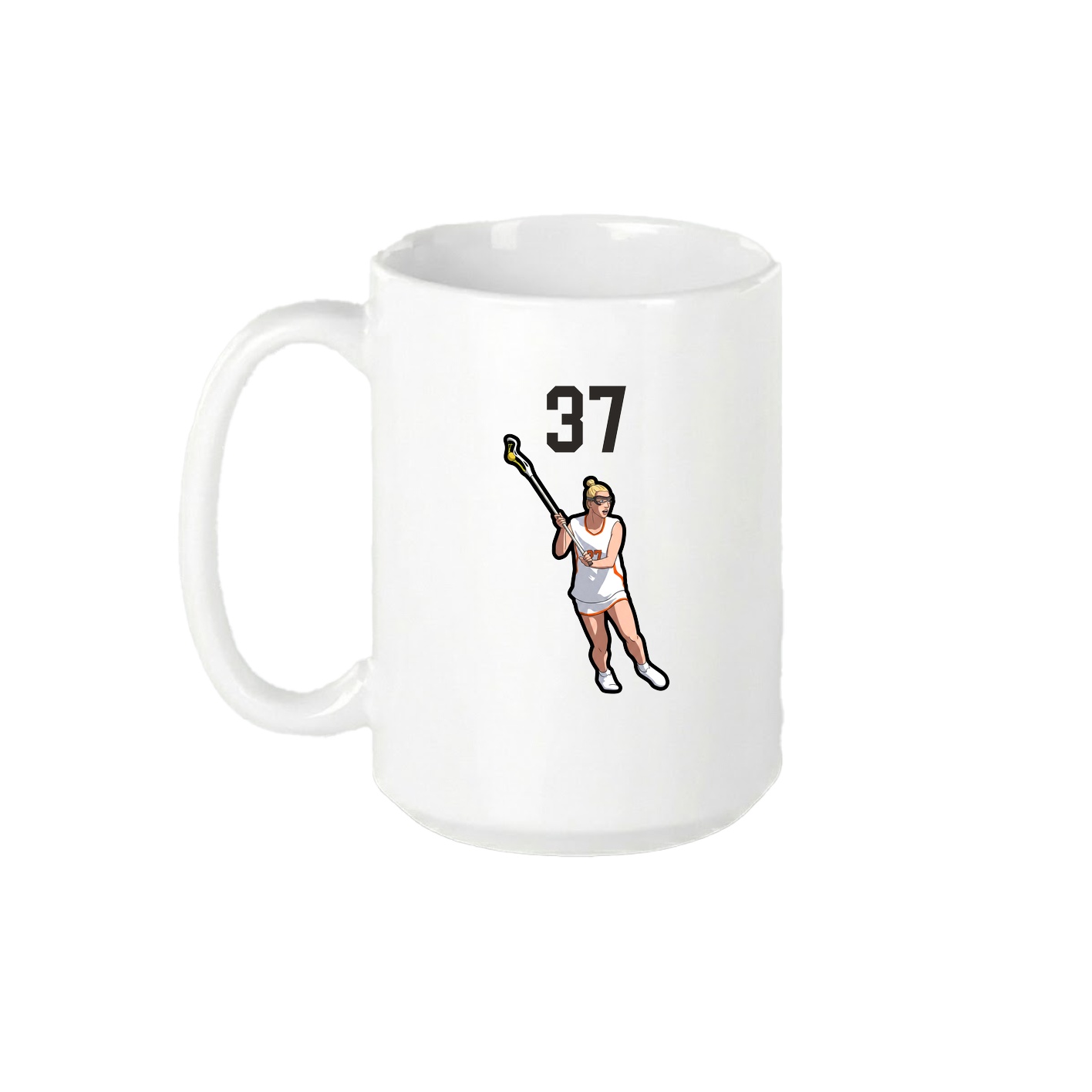 15oz Coffee Mug — Number Top in White