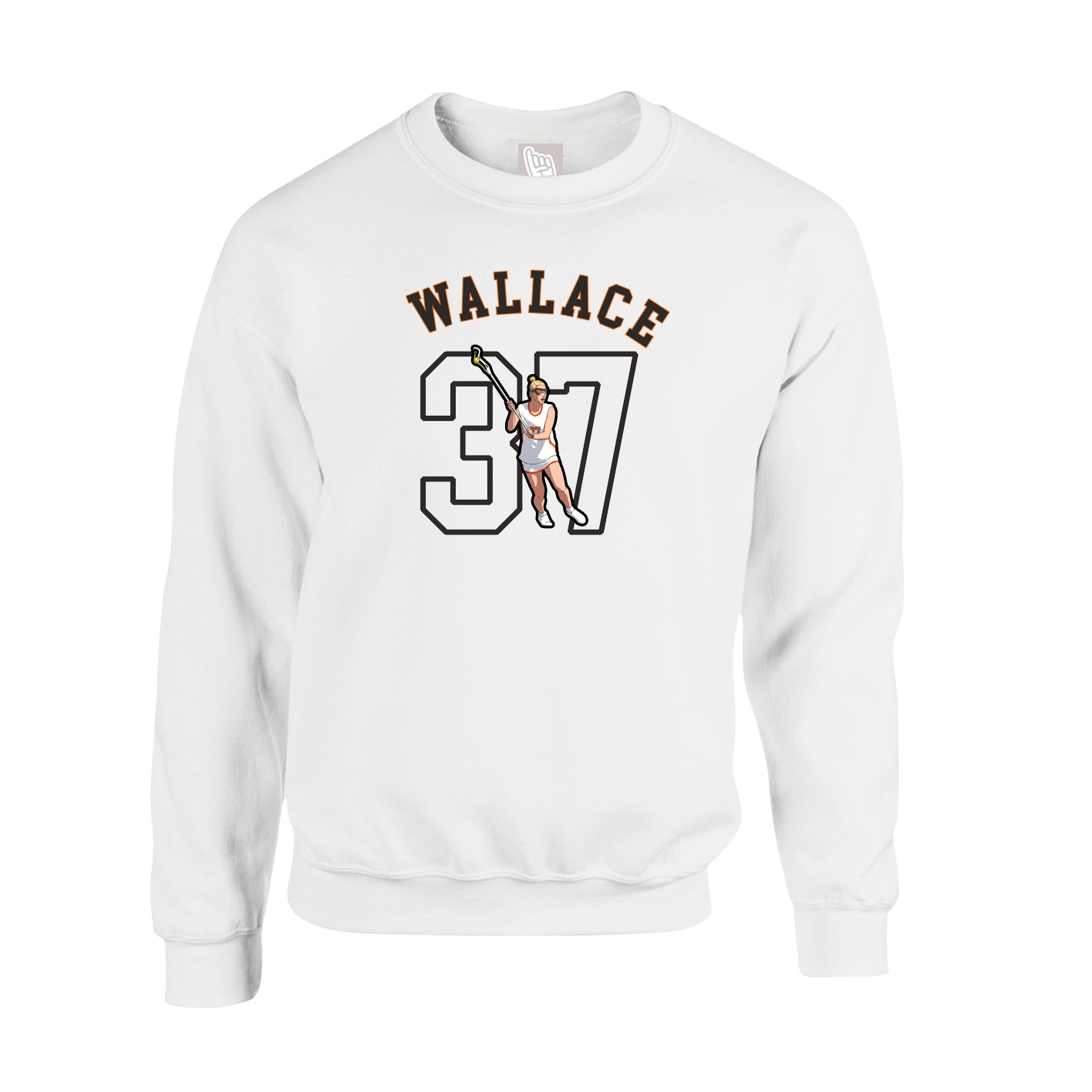 Fleece Crew — Shirsey Arch in White