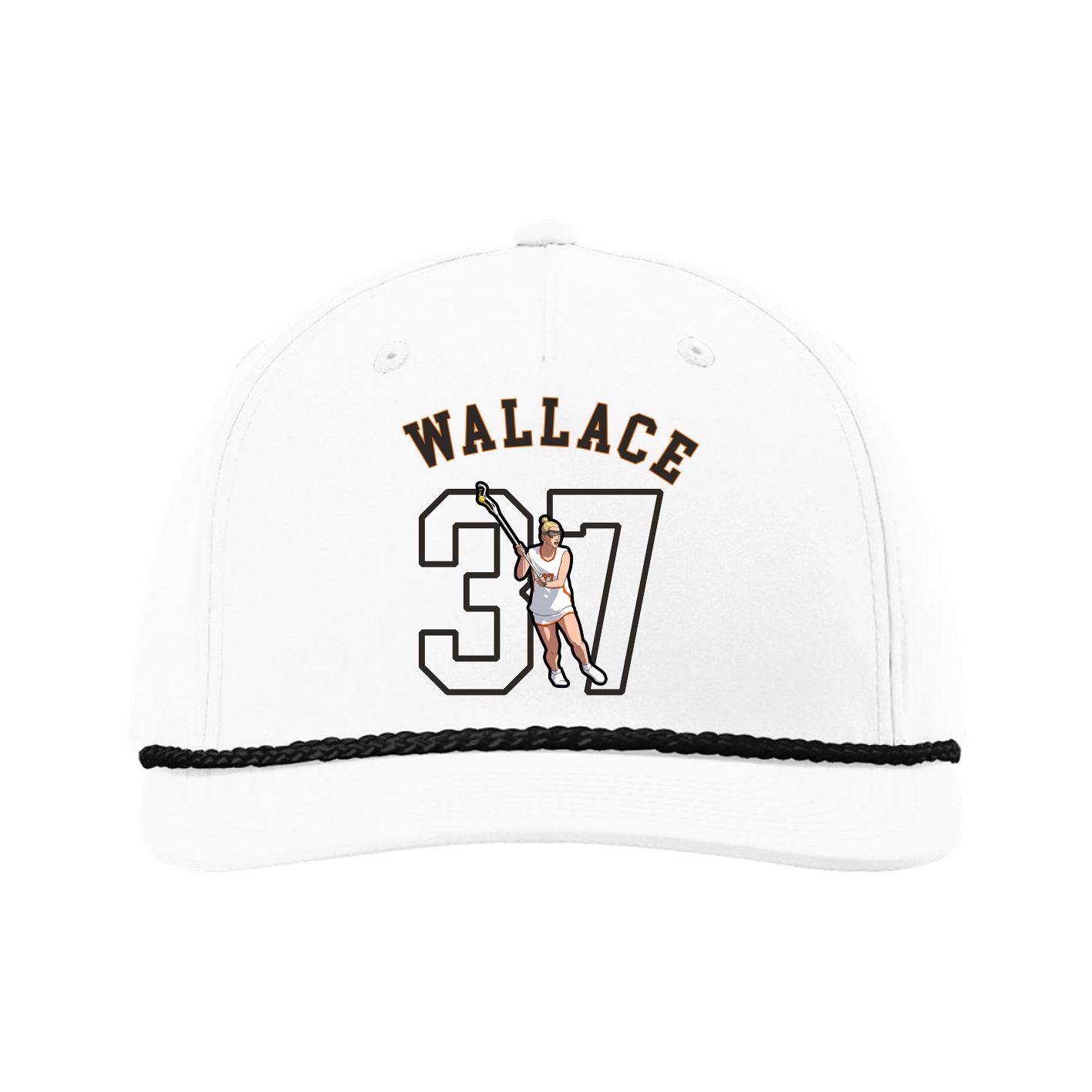 Five-Panel Classic Rope Cap — Shirsey Arch in White