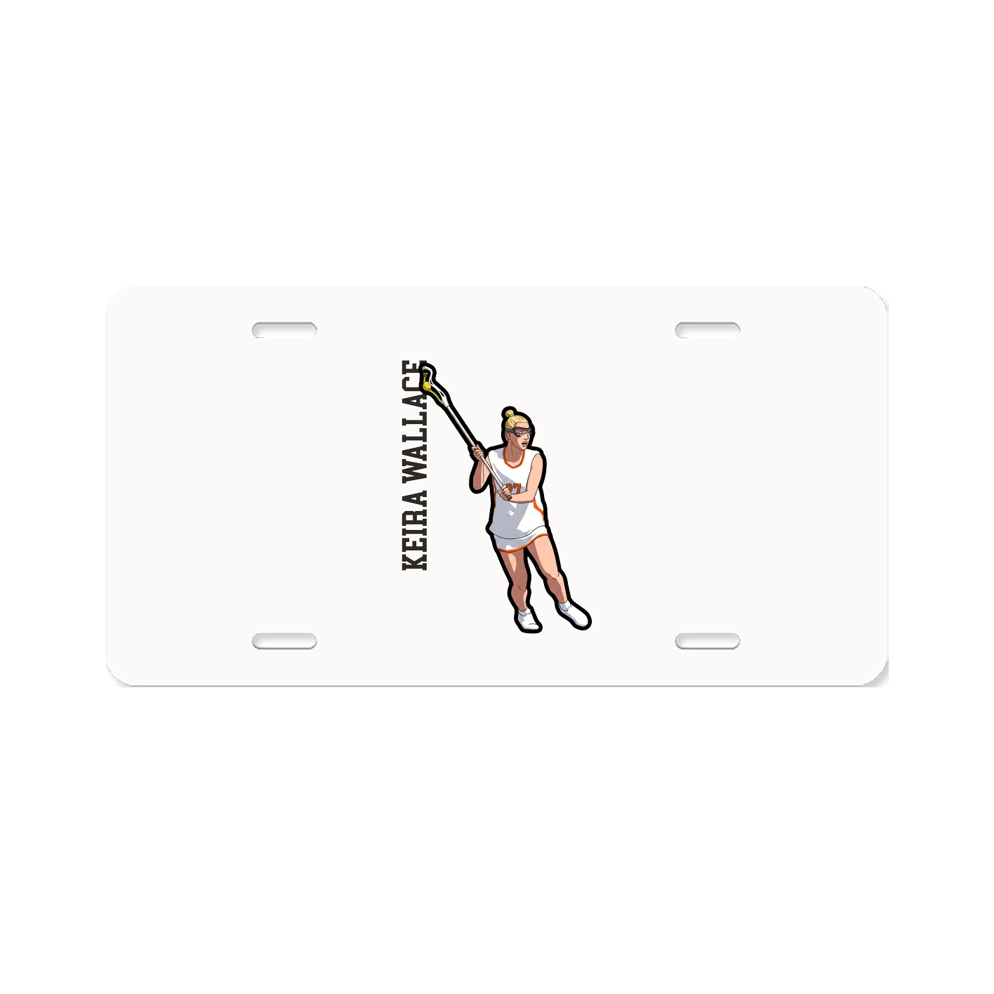 License Plate — Name Vertical in Classic
