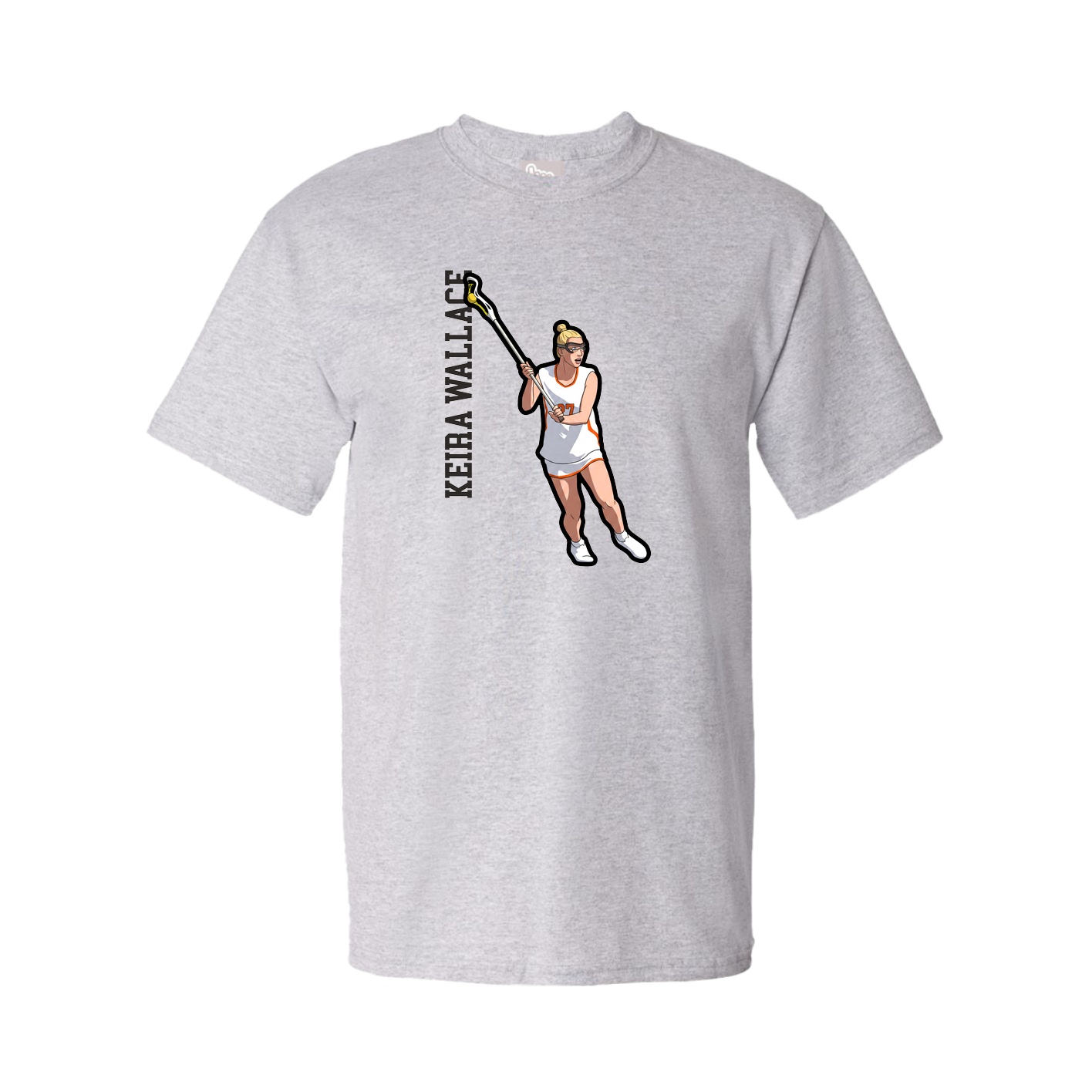 Tee — Name Vertical in Grey