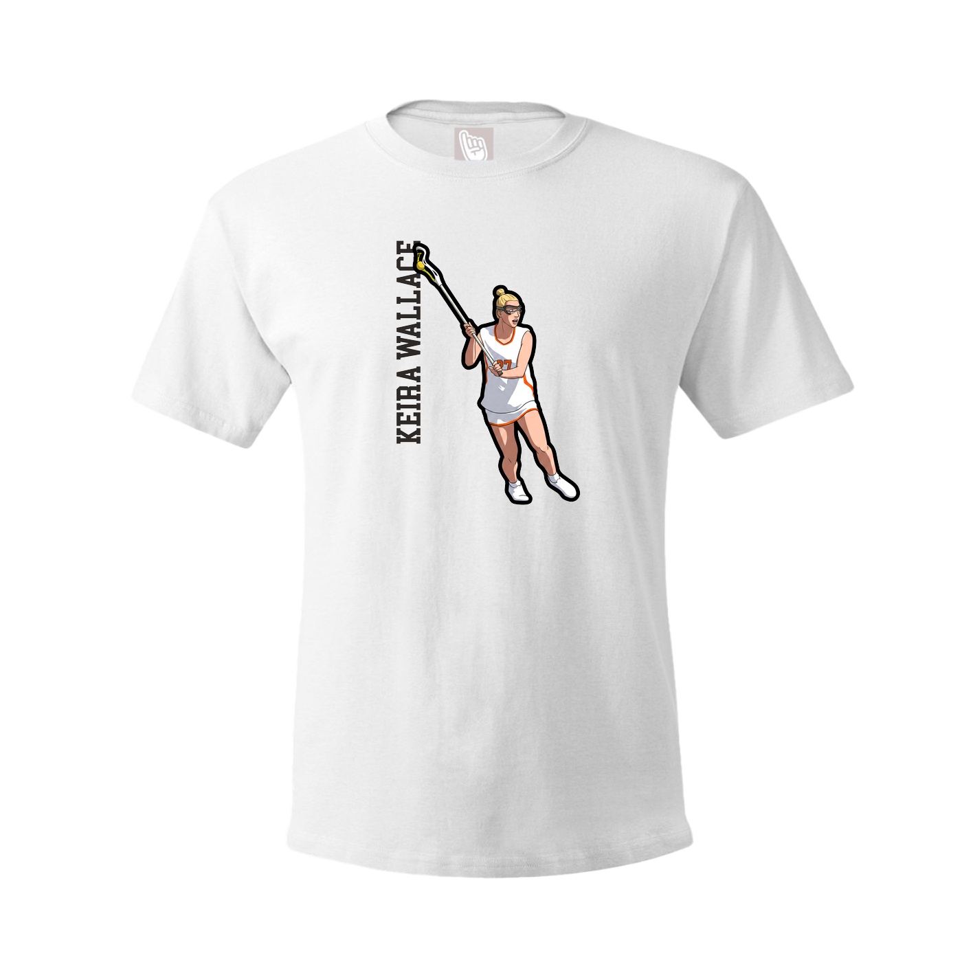 Youth Tee — Name Vertical in White