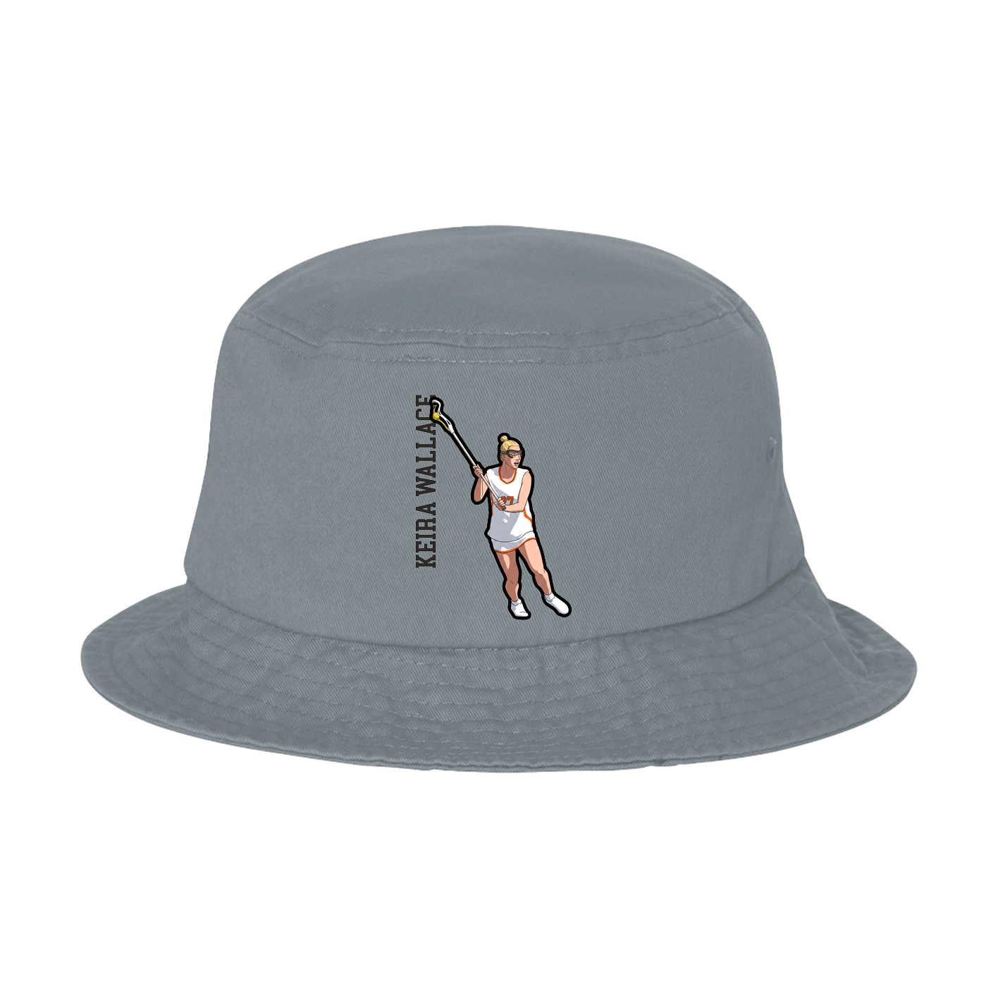 Bucket Cap — Name Vertical in Grey