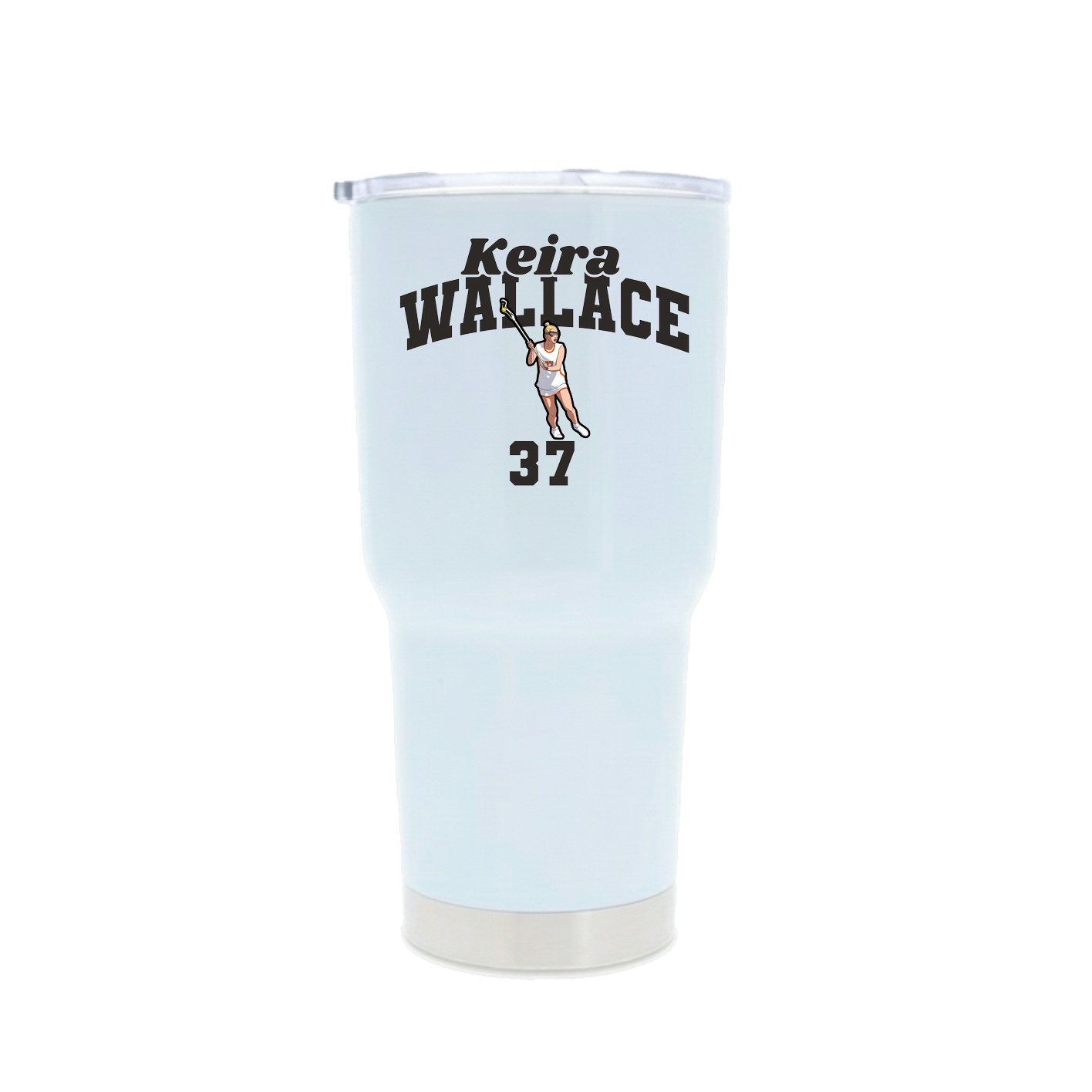 30oz Stainless Steel Tumbler — Signature Arch in White