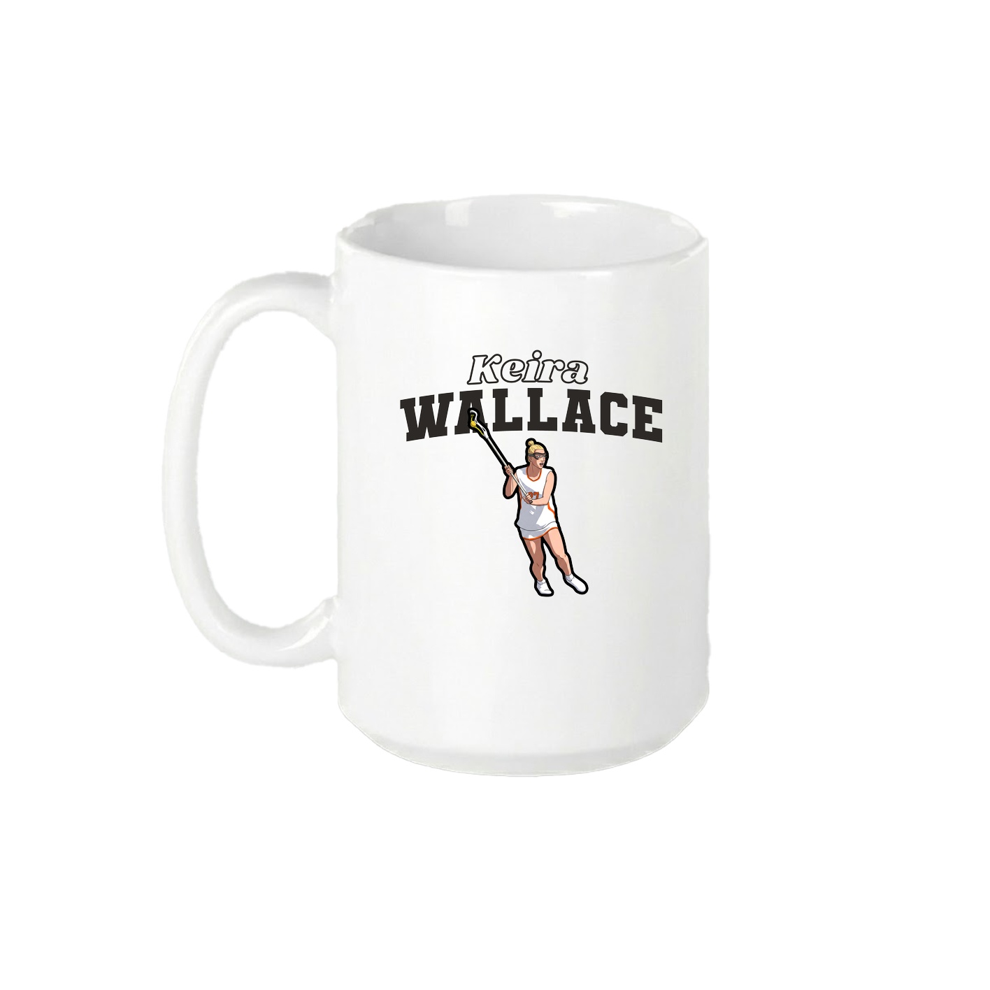 15oz Coffee Mug — Name Arch in White