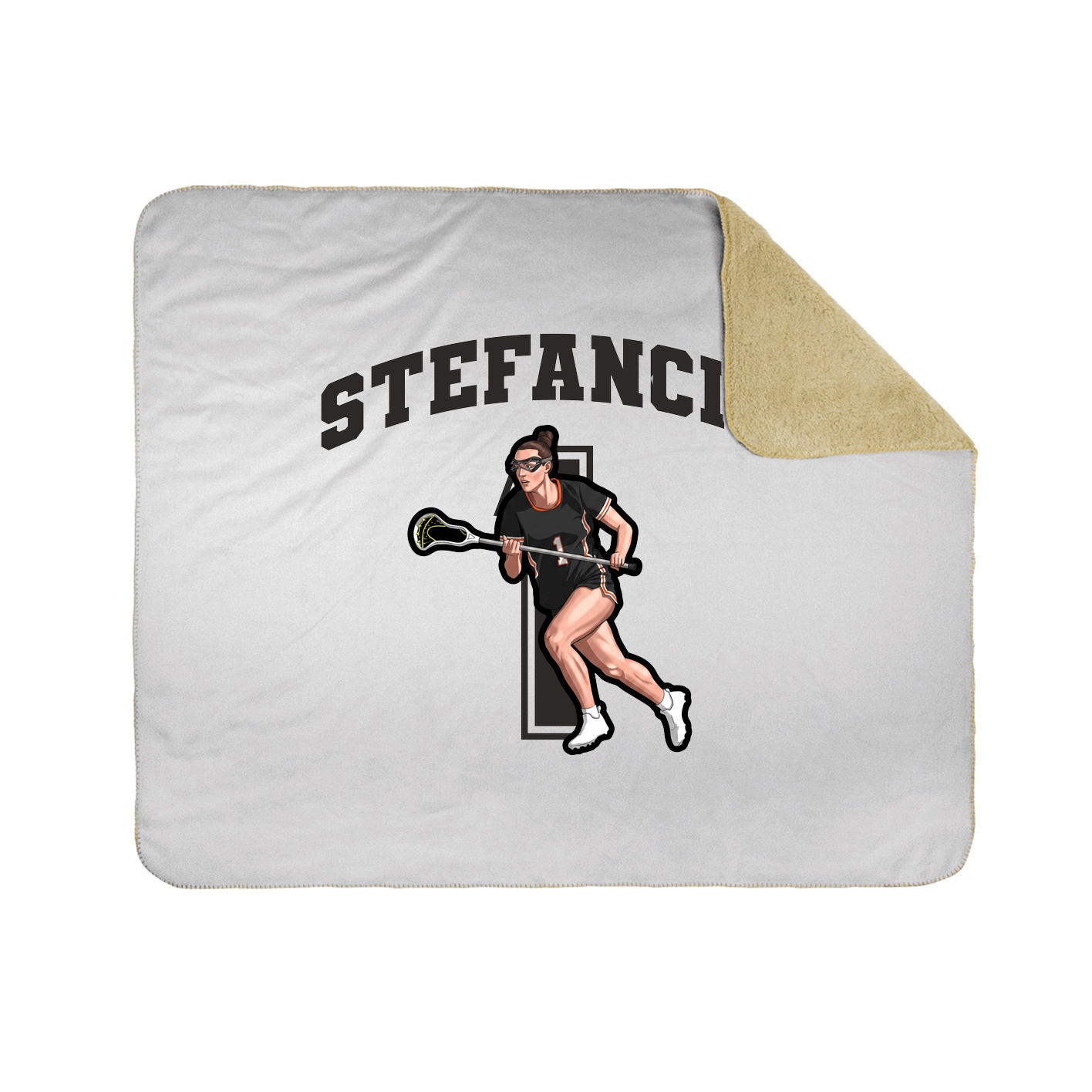 Throw Blanket — Number in White