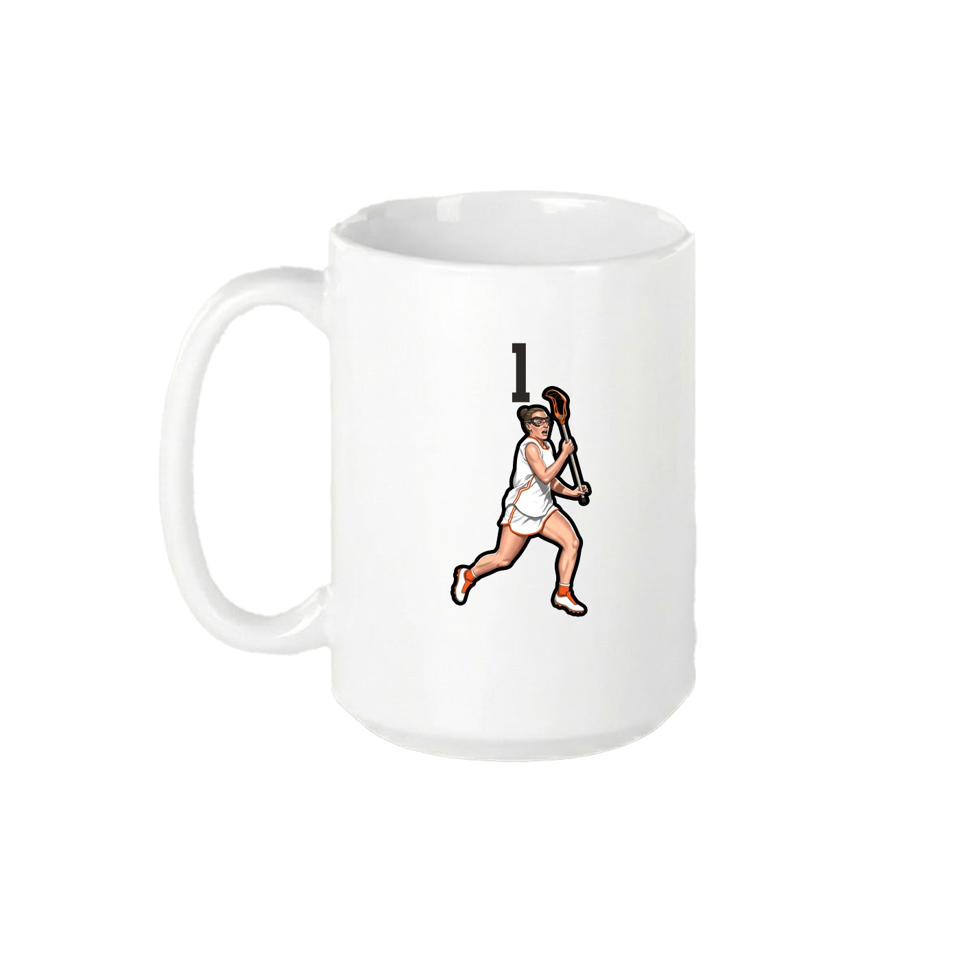 15oz Coffee Mug — Number Top in White