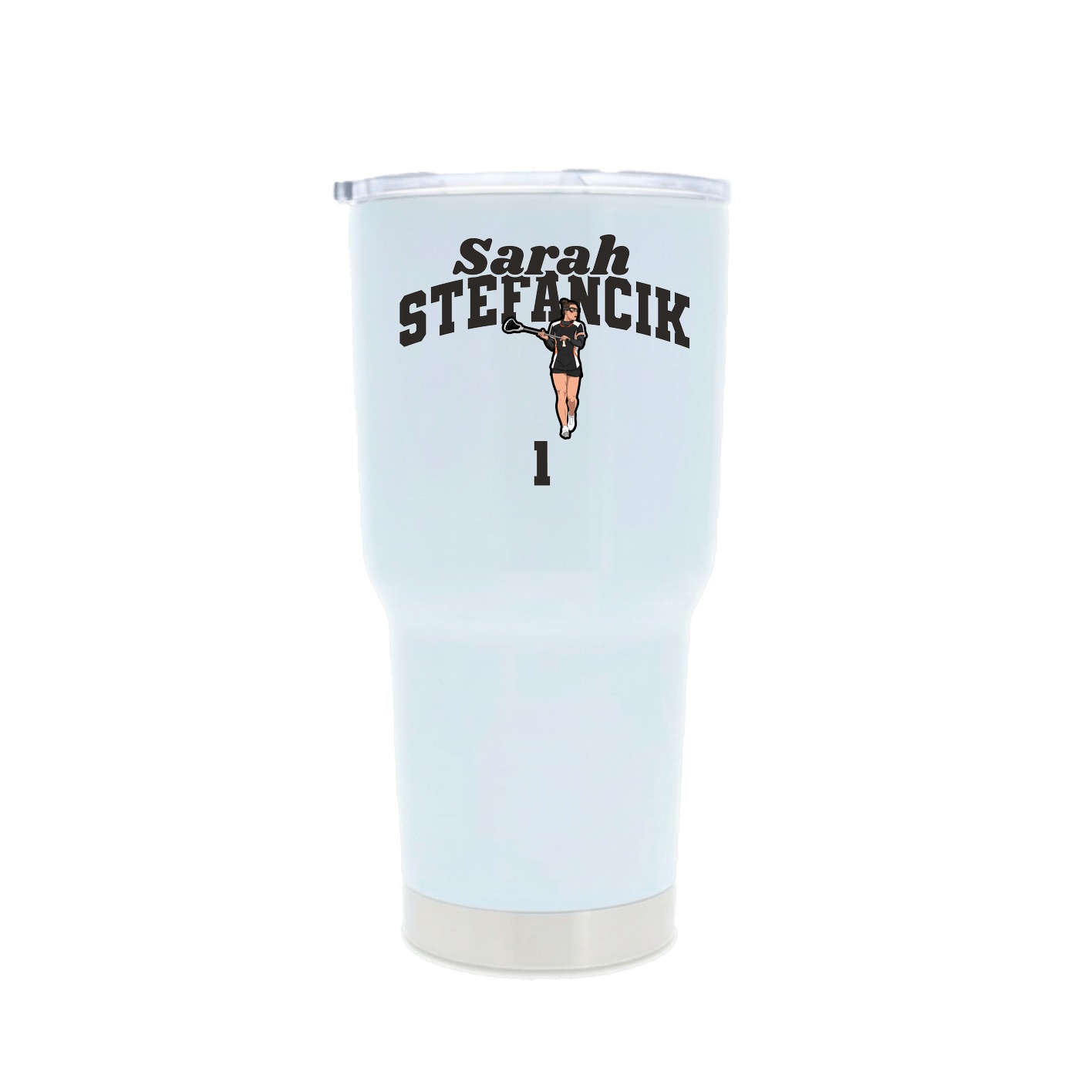 30oz Stainless Steel Tumbler — Signature Arch in White