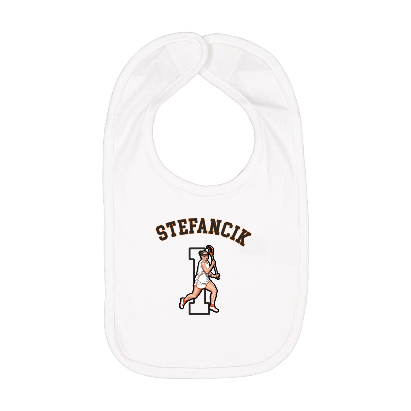 Infant Bib — Shirsey Arch in White