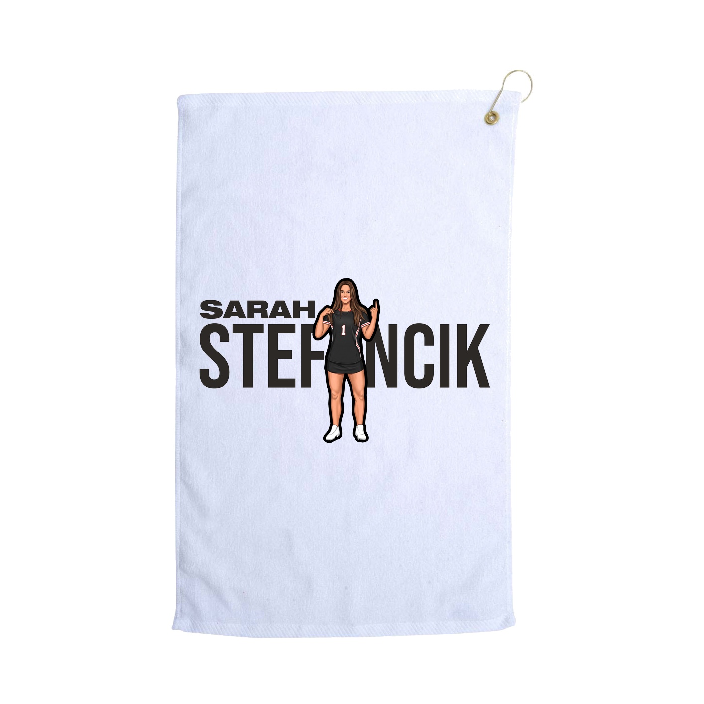 Golf Towel — Player Name in White