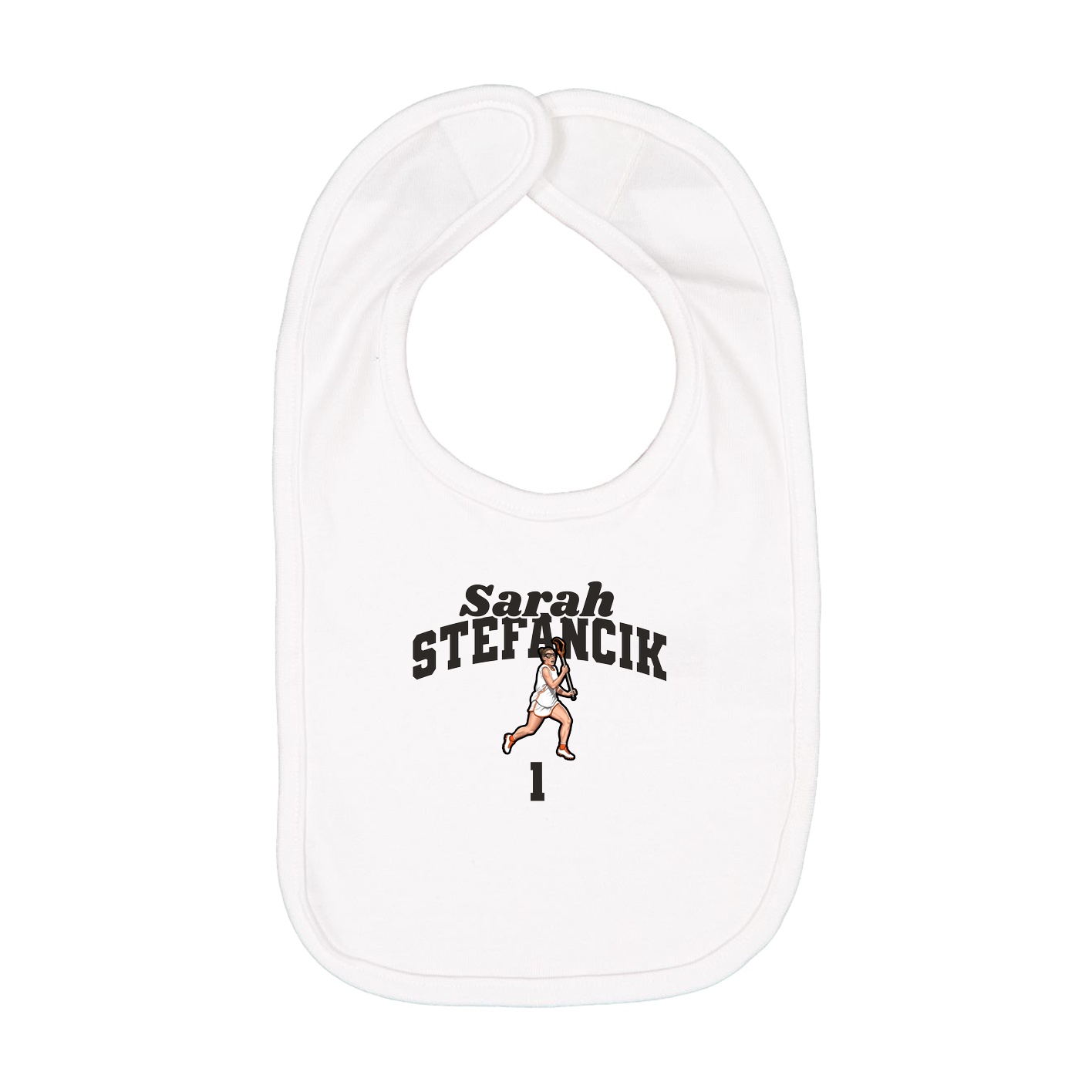 Infant Bib — Signature Arch in White