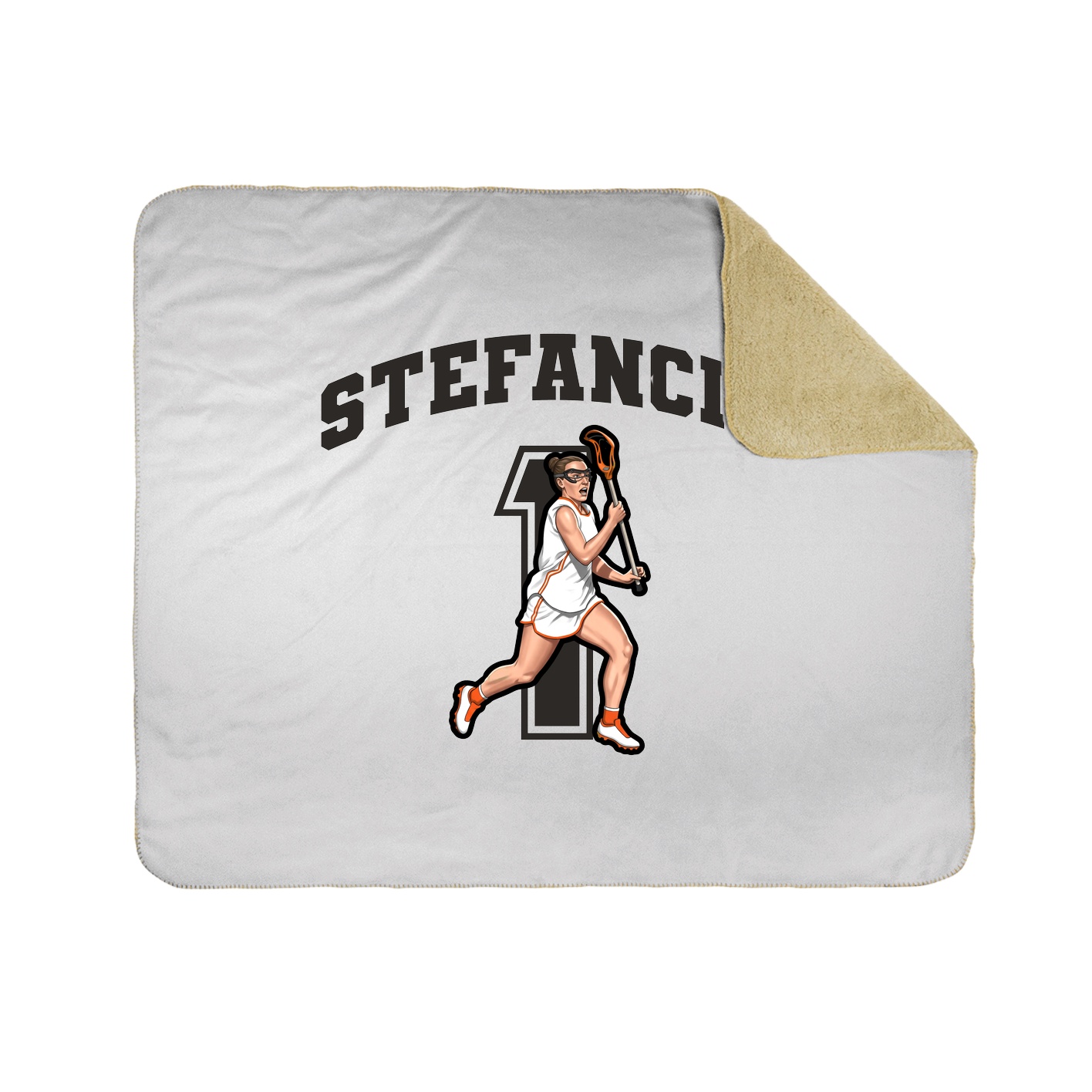 Throw Blanket — Number in White
