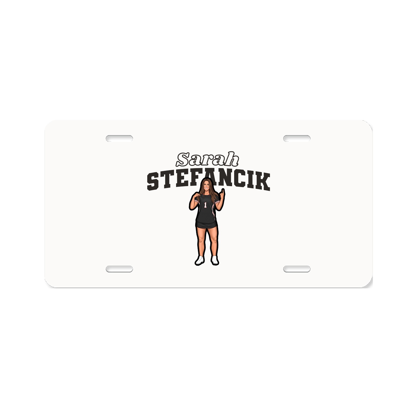 License Plate — Name Arch in Classic