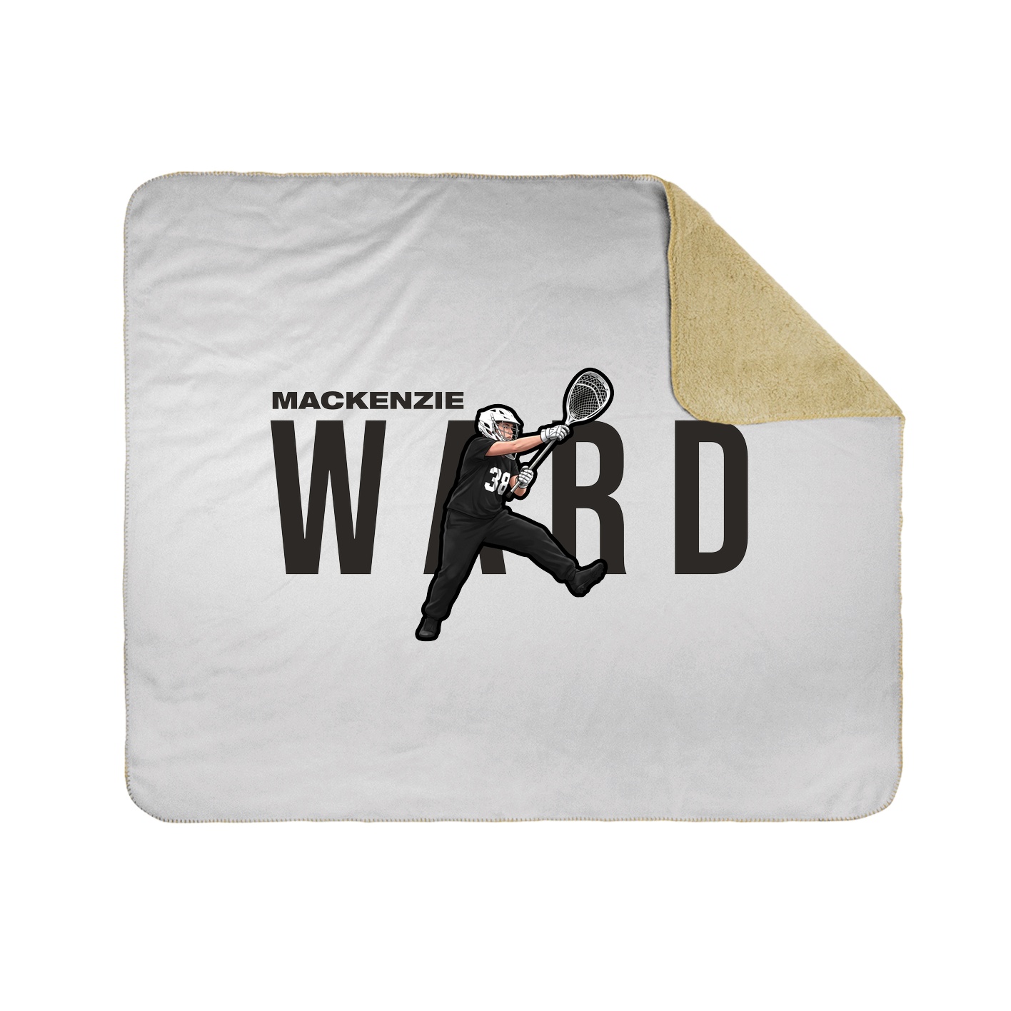 Throw Blanket — Player Name in White