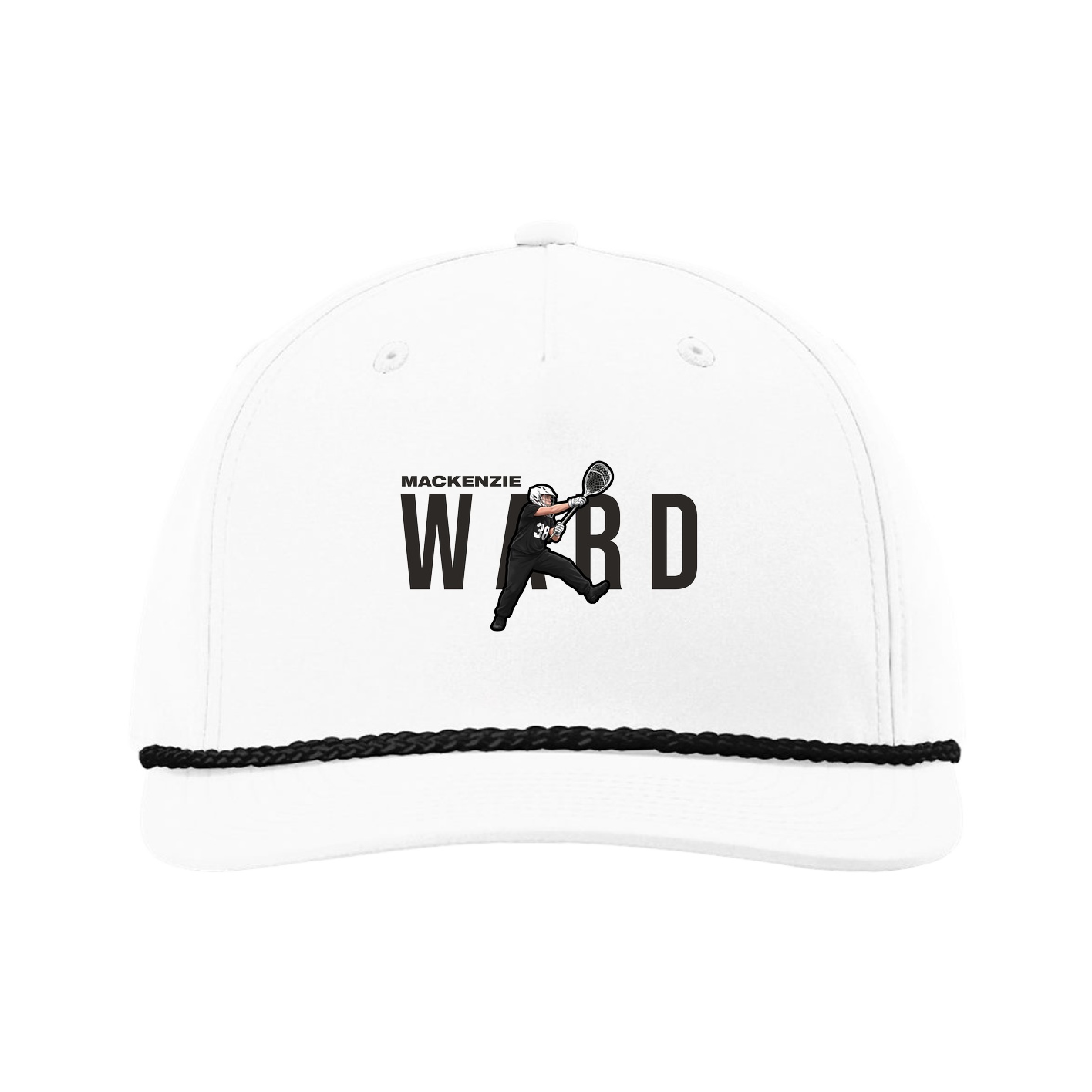 Five-Panel Classic Rope Cap — Player Name in White