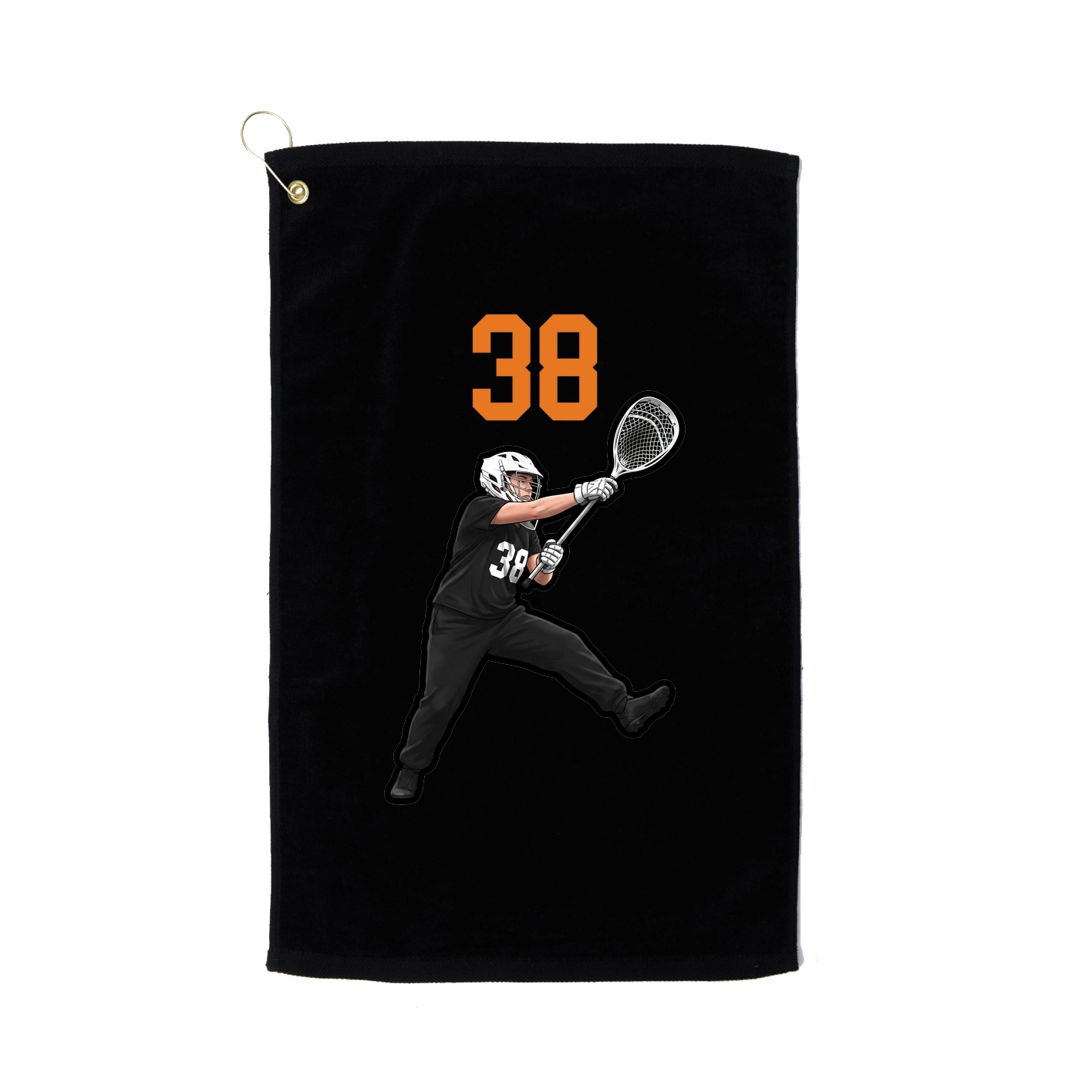 Golf Towel — Number Top in Black
