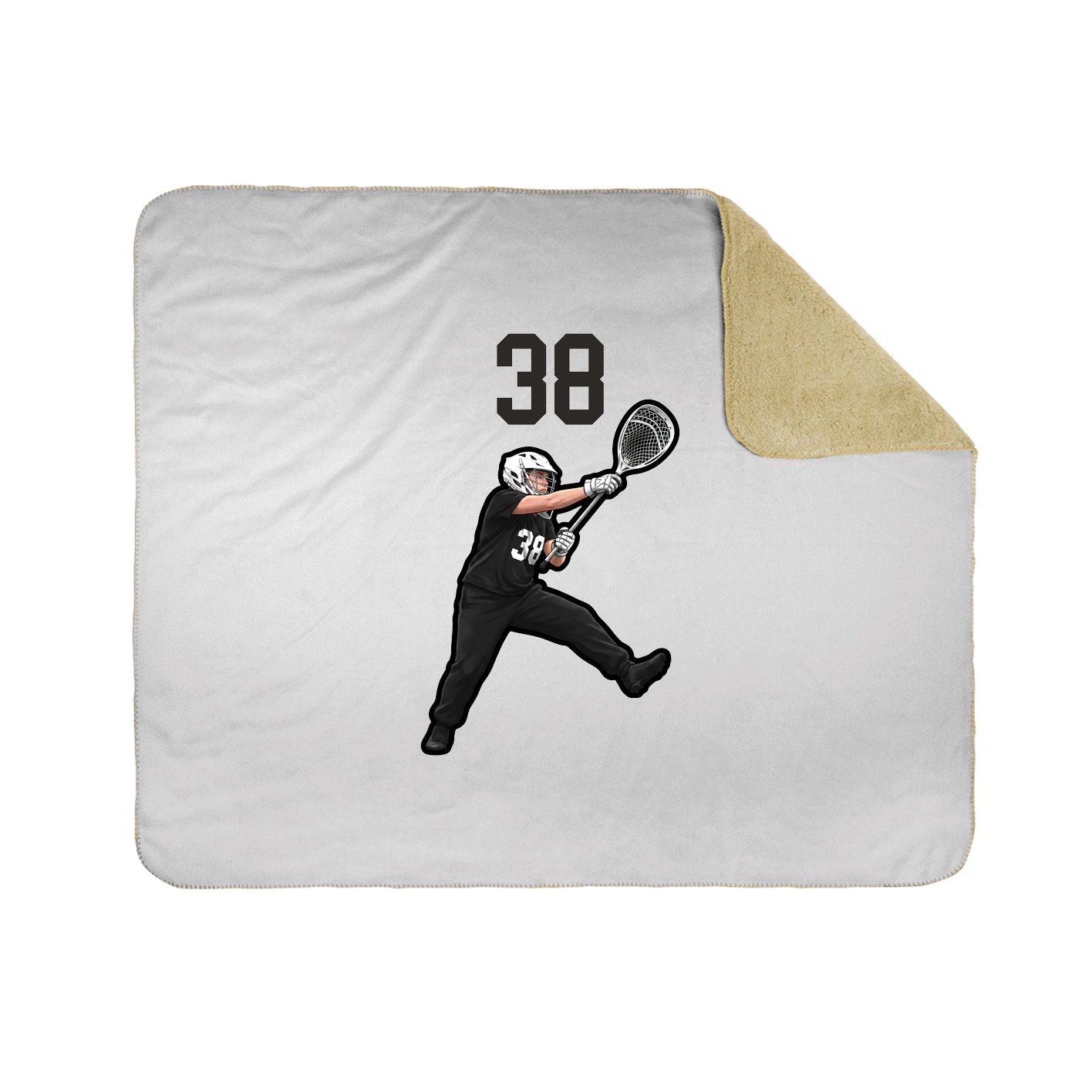 Throw Blanket — Number Top in White