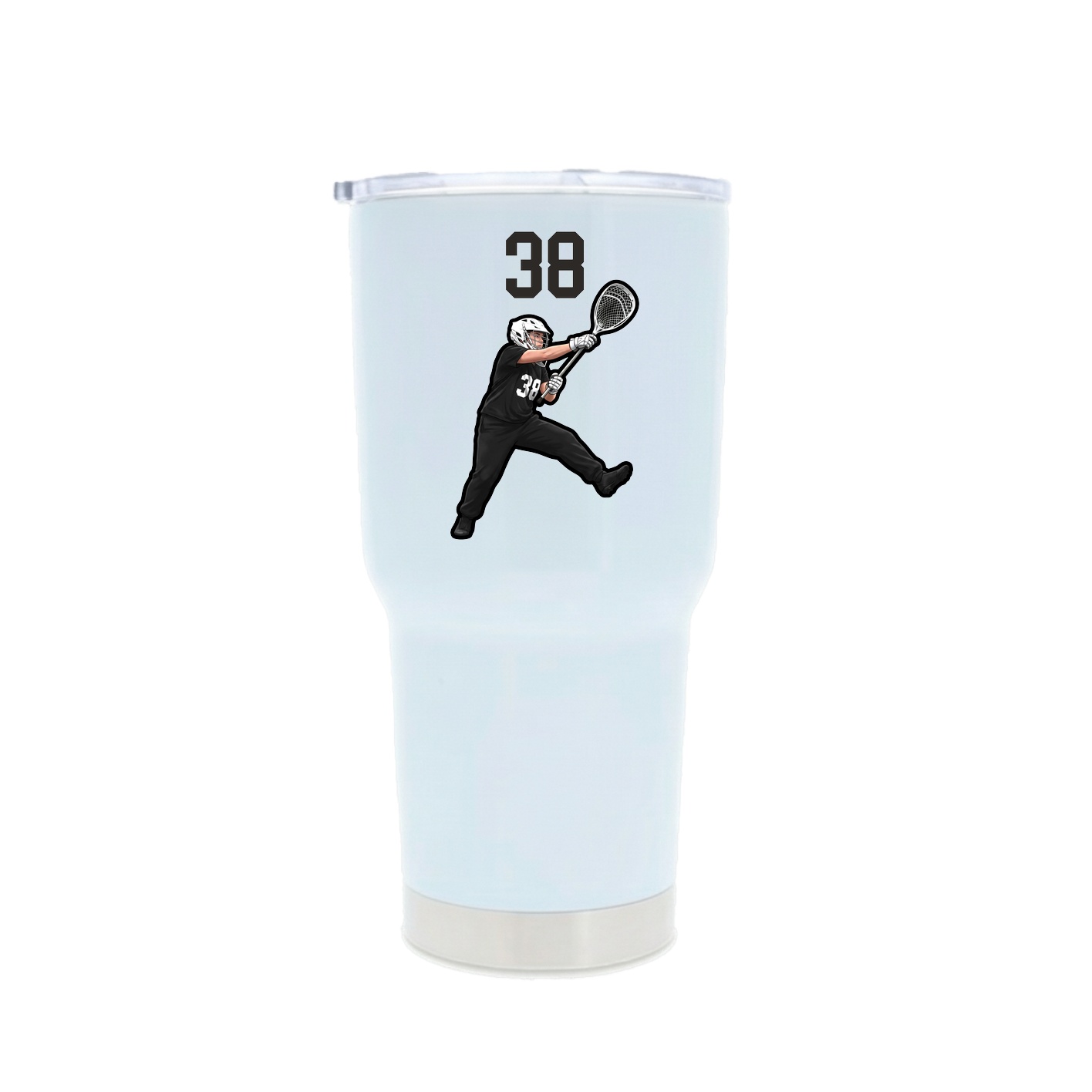 30oz Stainless Steel Tumbler — Number Top in White