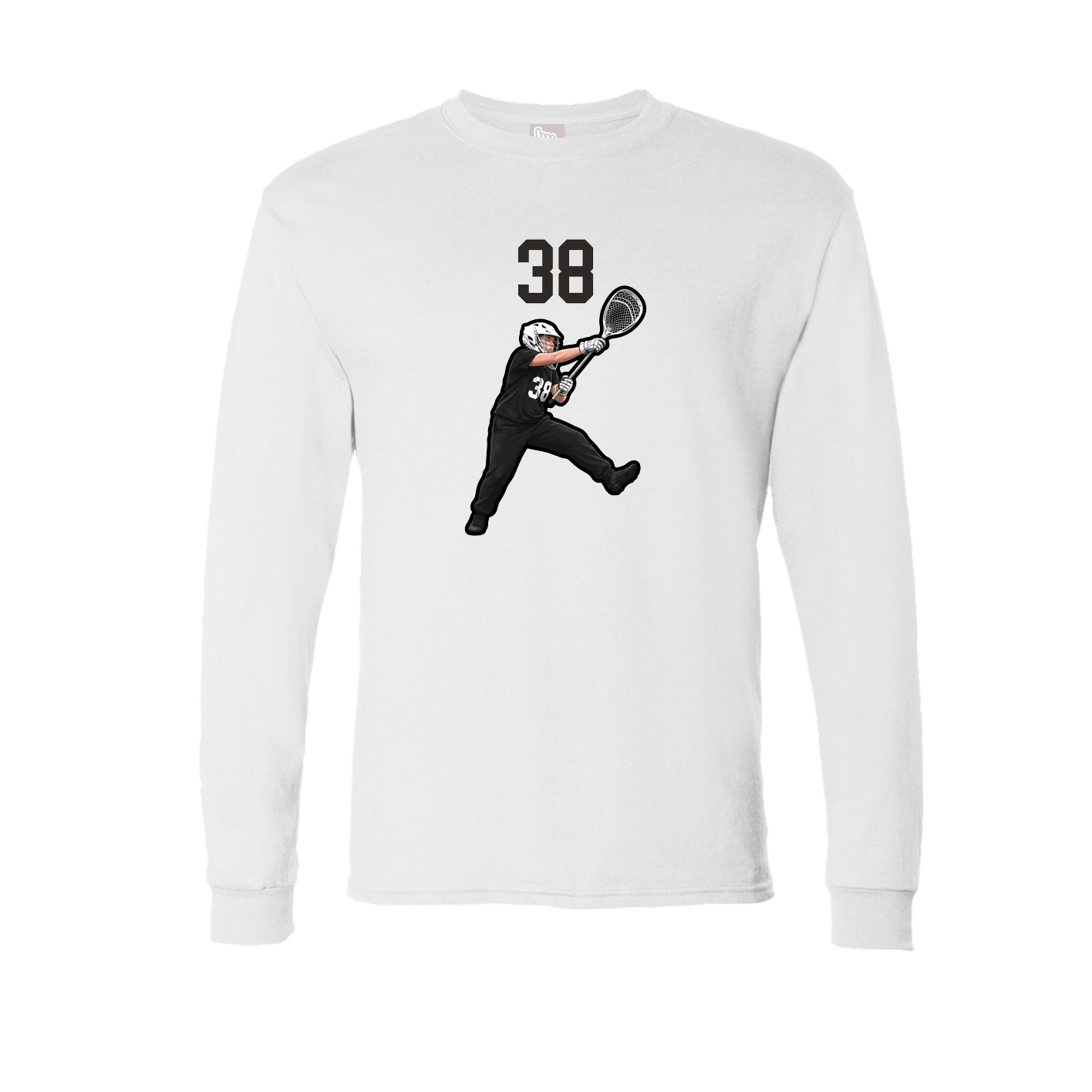 Long Sleeve Tee — Number Top in White