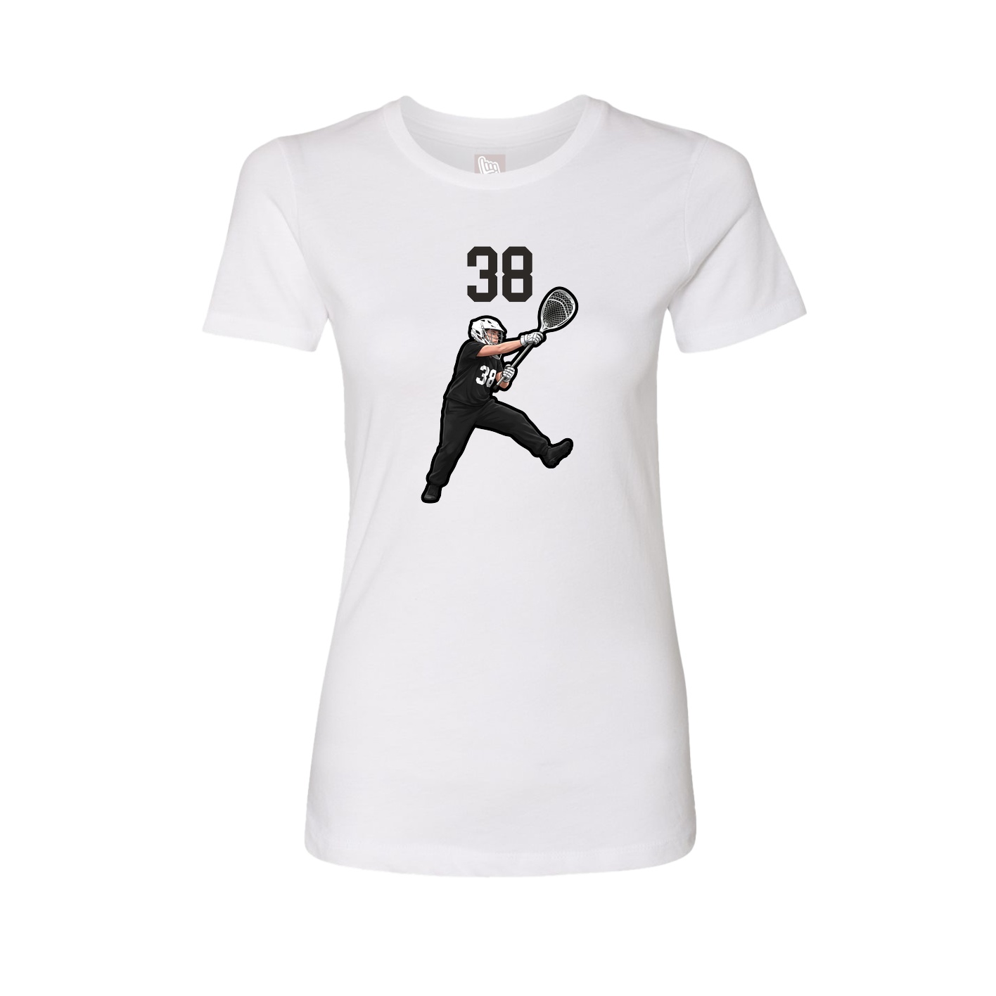 Fitted Women's Tee — Number Top in White
