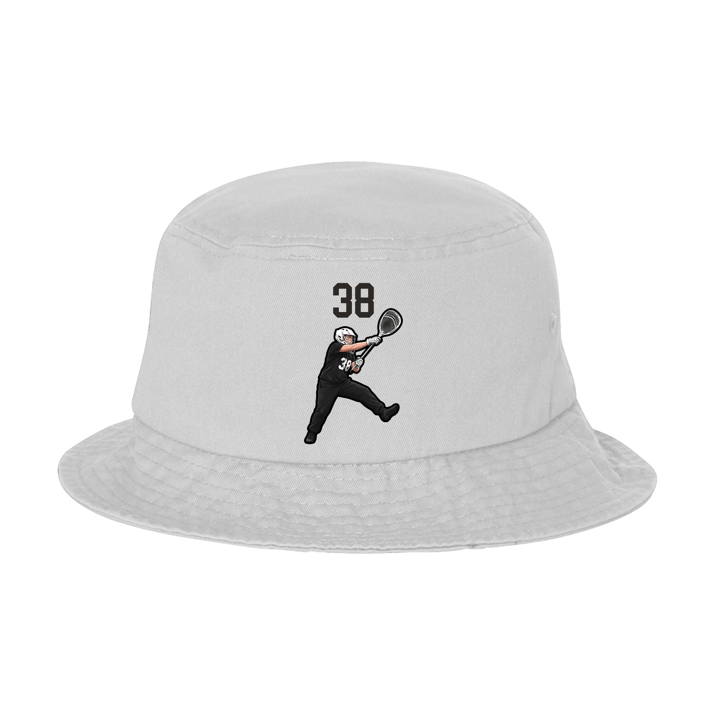 Bucket Cap — Number Top in White