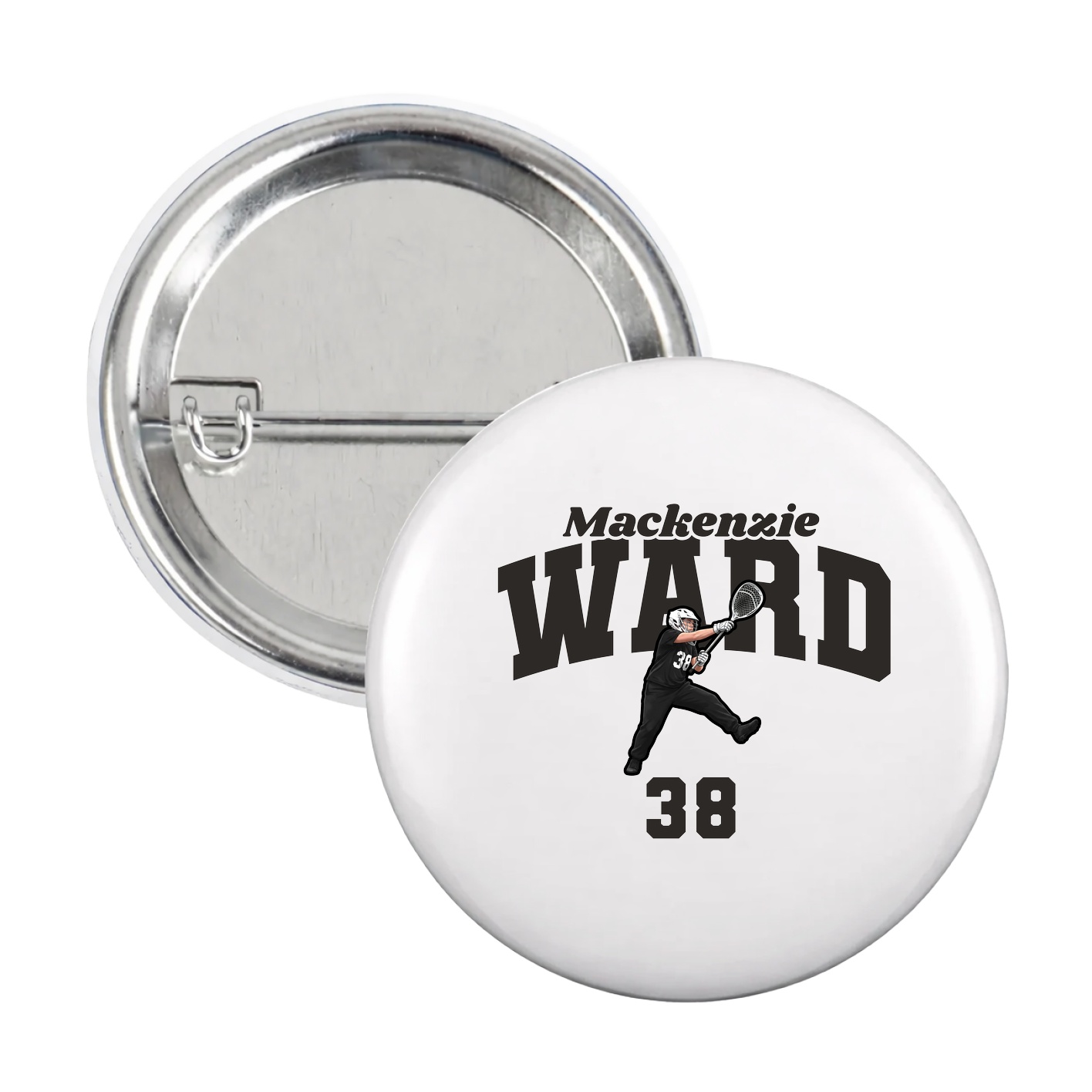 Game Day Button — Signature Arch in White