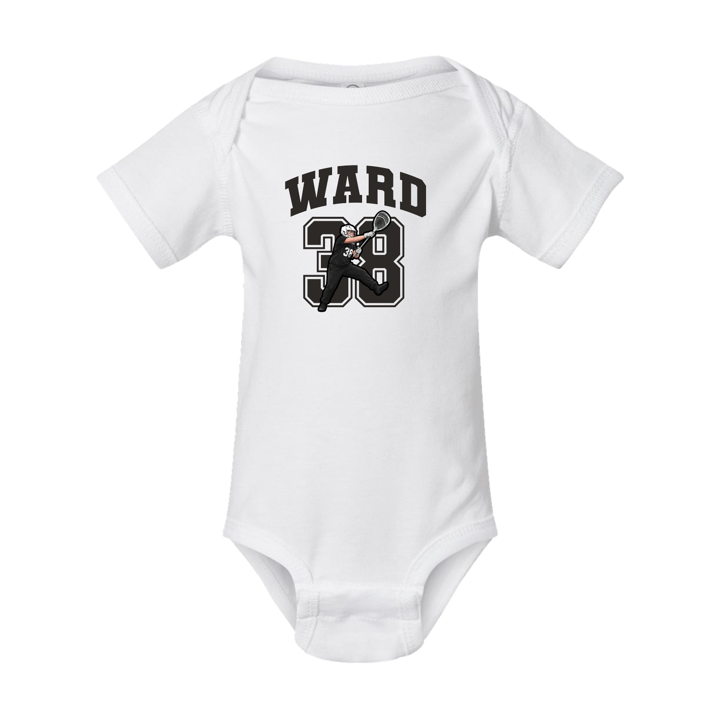 Baby Onesie — Number in White