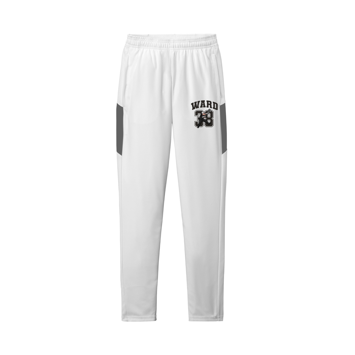Team Travel Pant — Number in White/Grey