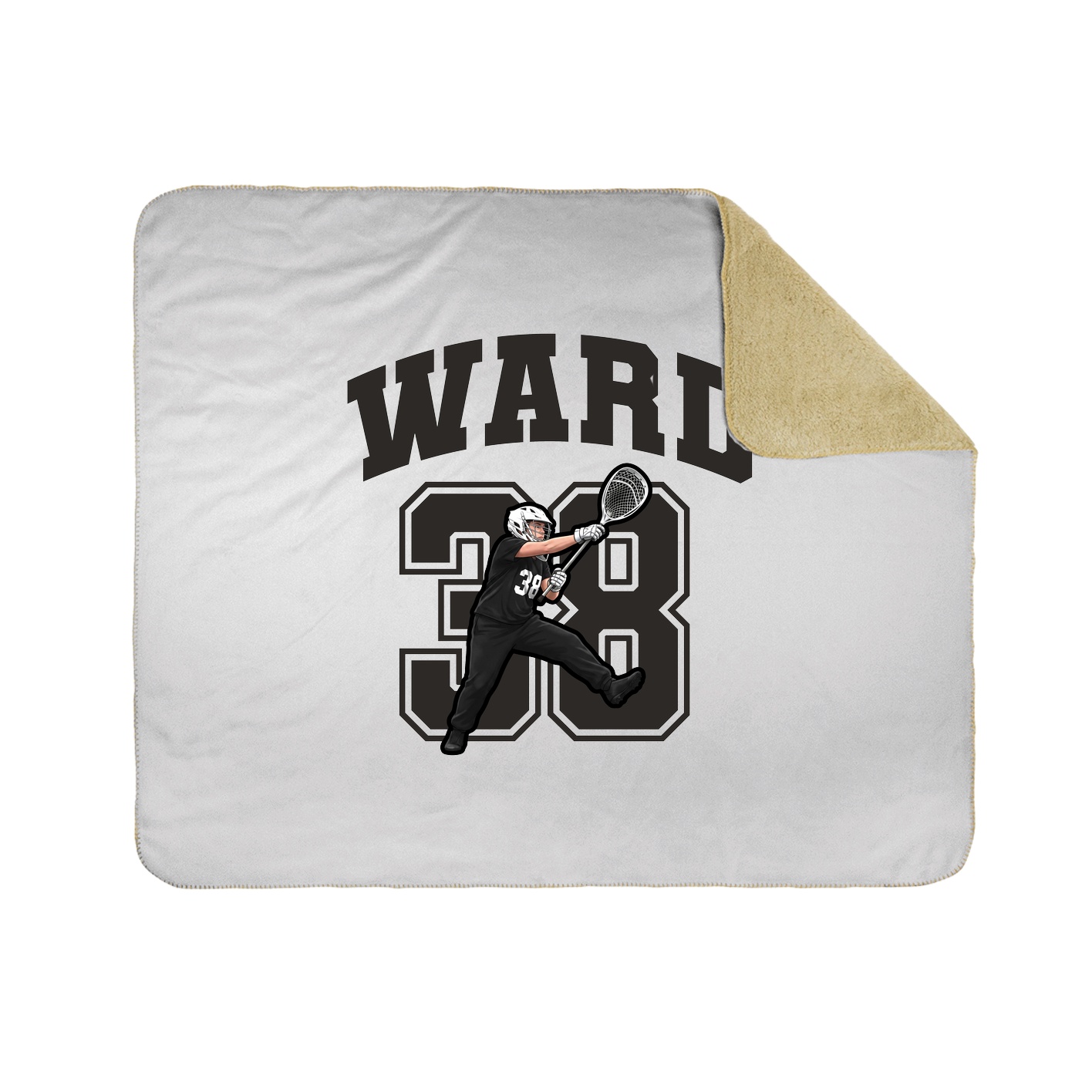 Throw Blanket — Number in White