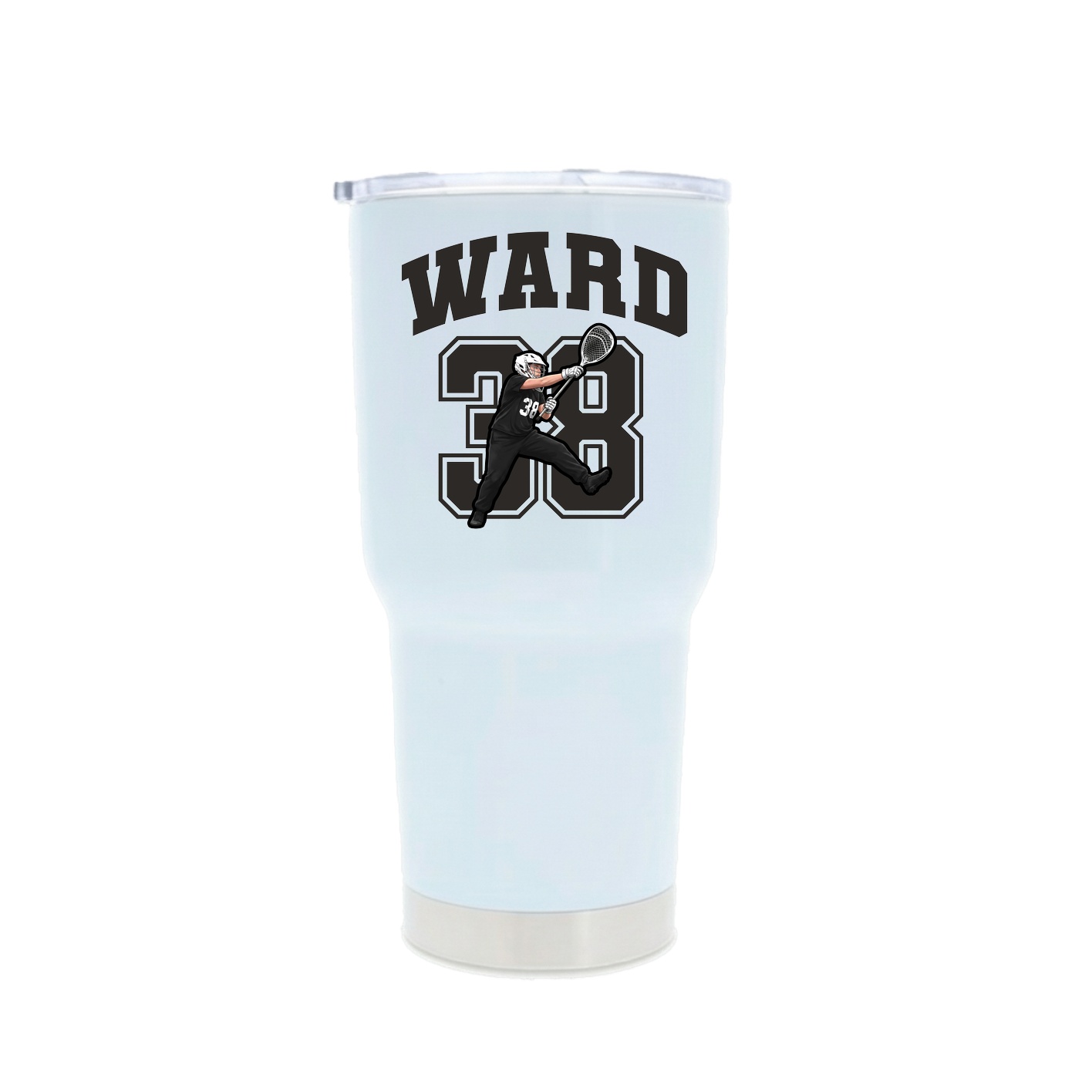 30oz Stainless Steel Tumbler — Number in White