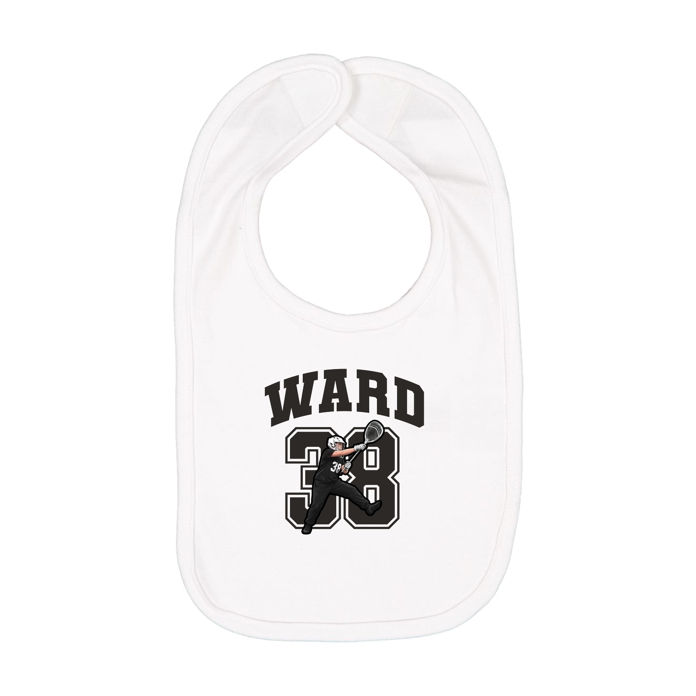 Infant Bib — Number in White