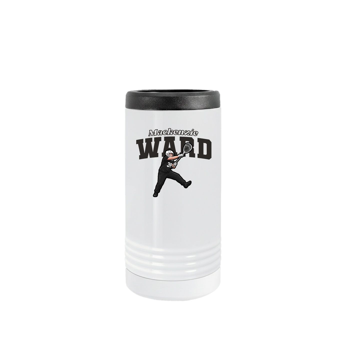 Slim Beverage Holder — Name Arch in White