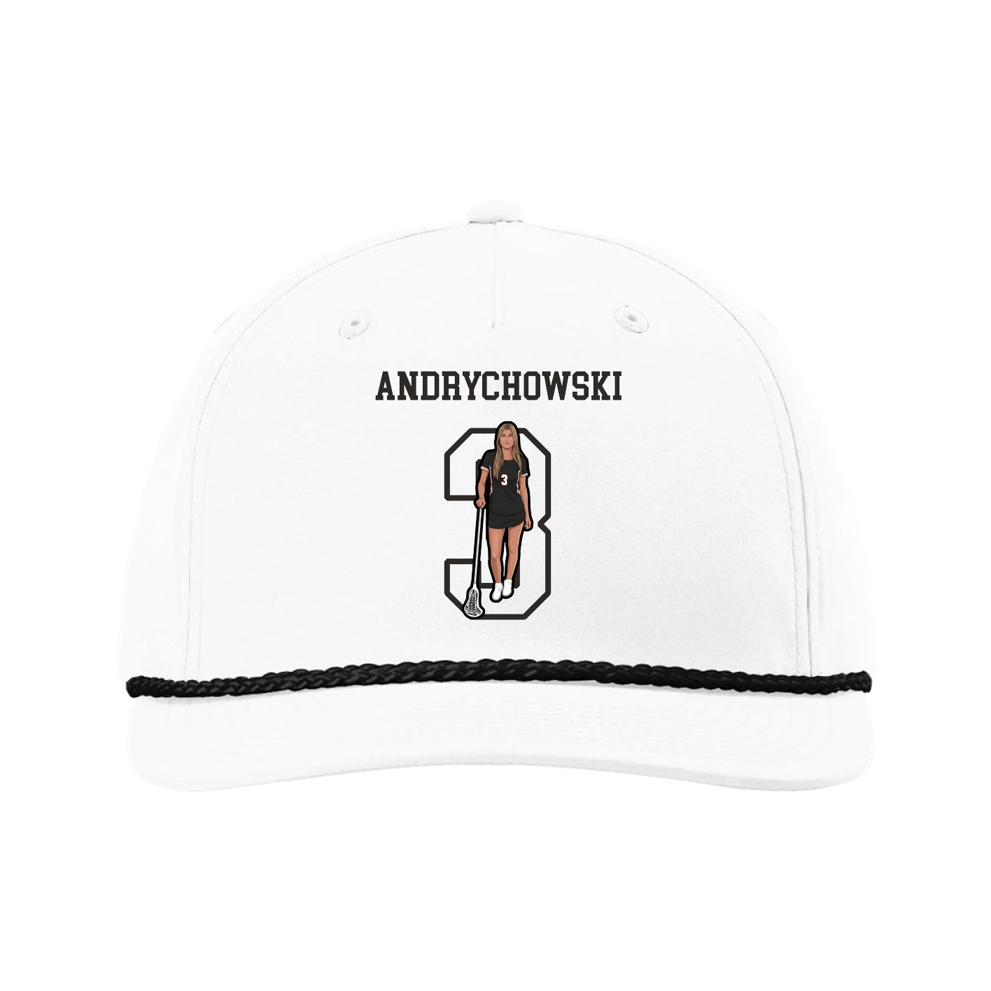 Five-Panel Classic Rope Cap — Shirsey in White