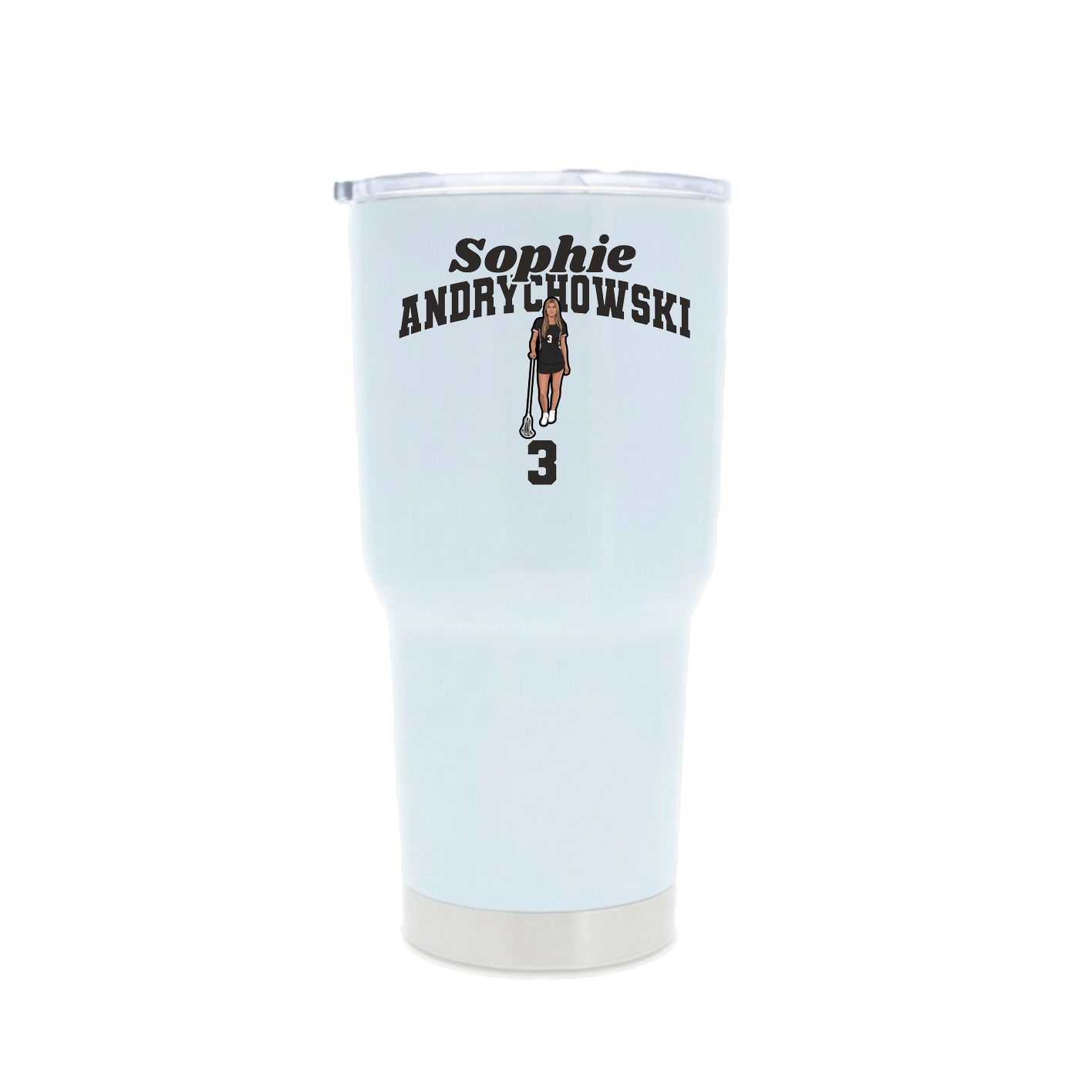 30oz Stainless Steel Tumbler — Signature Arch in White