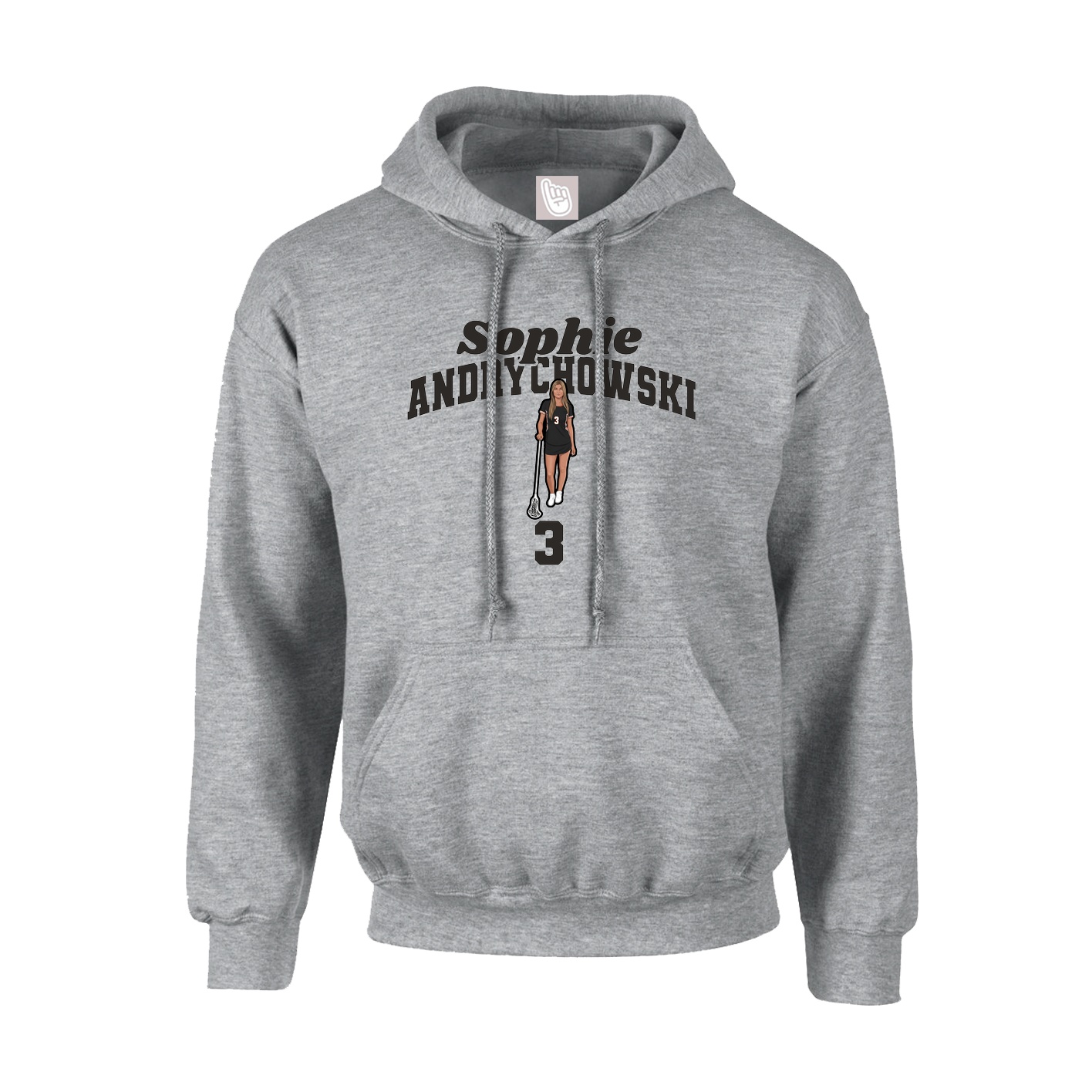 Youth Hoodie — Signature Arch in Grey