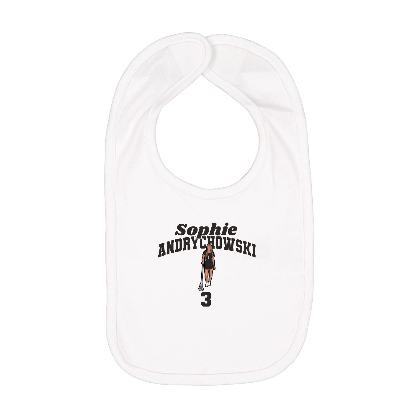 Infant Bib — Signature Arch in White