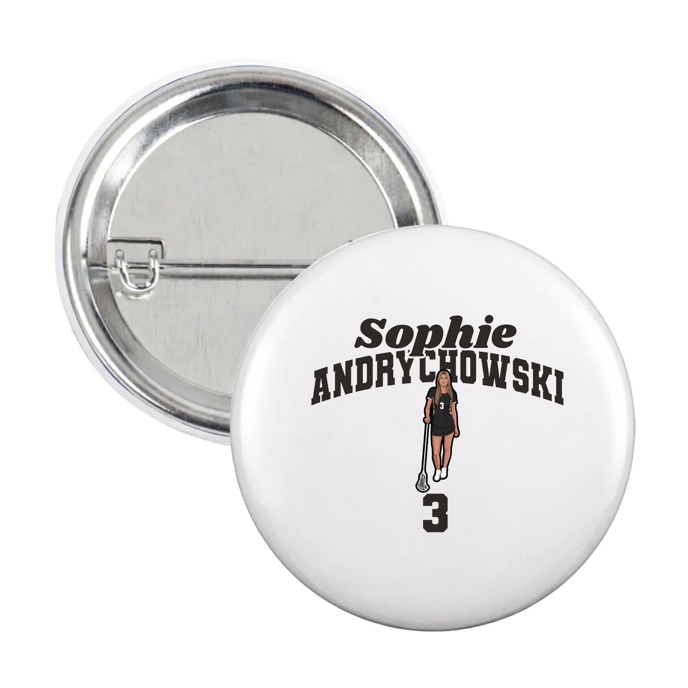 Game Day Button — Signature Arch in White
