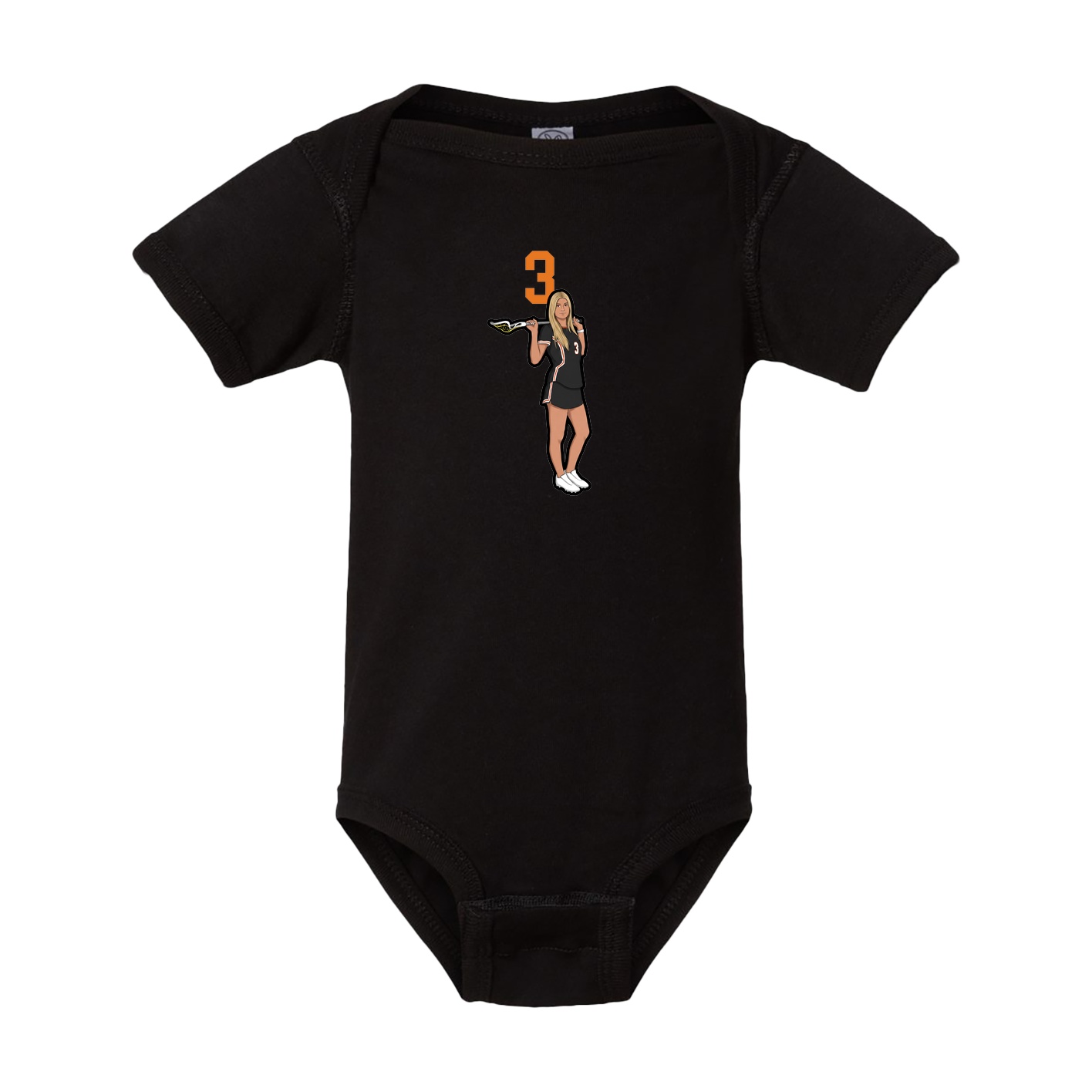 Baby Onesie — Number Top in Black